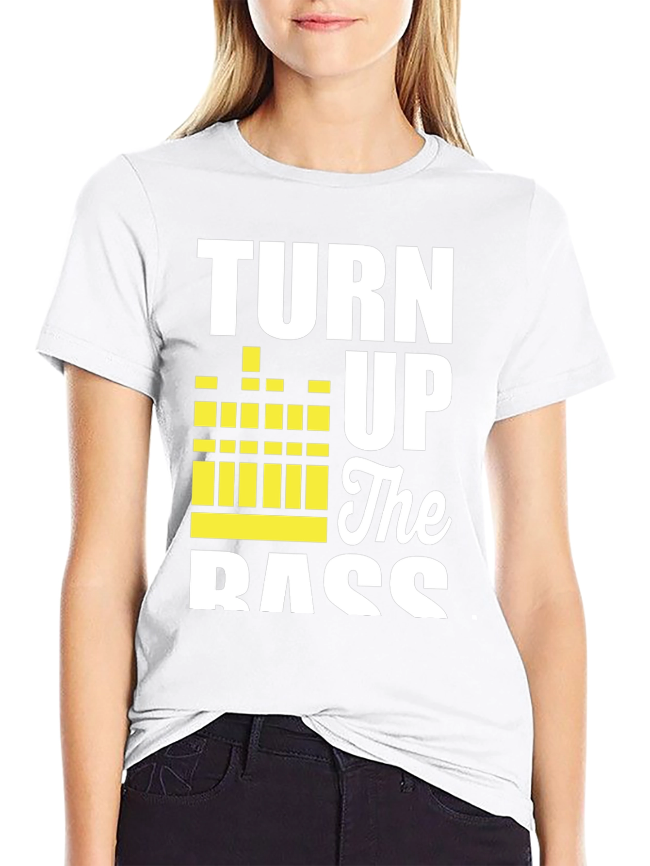 Turn Up The Bass Black Graphic Tee
