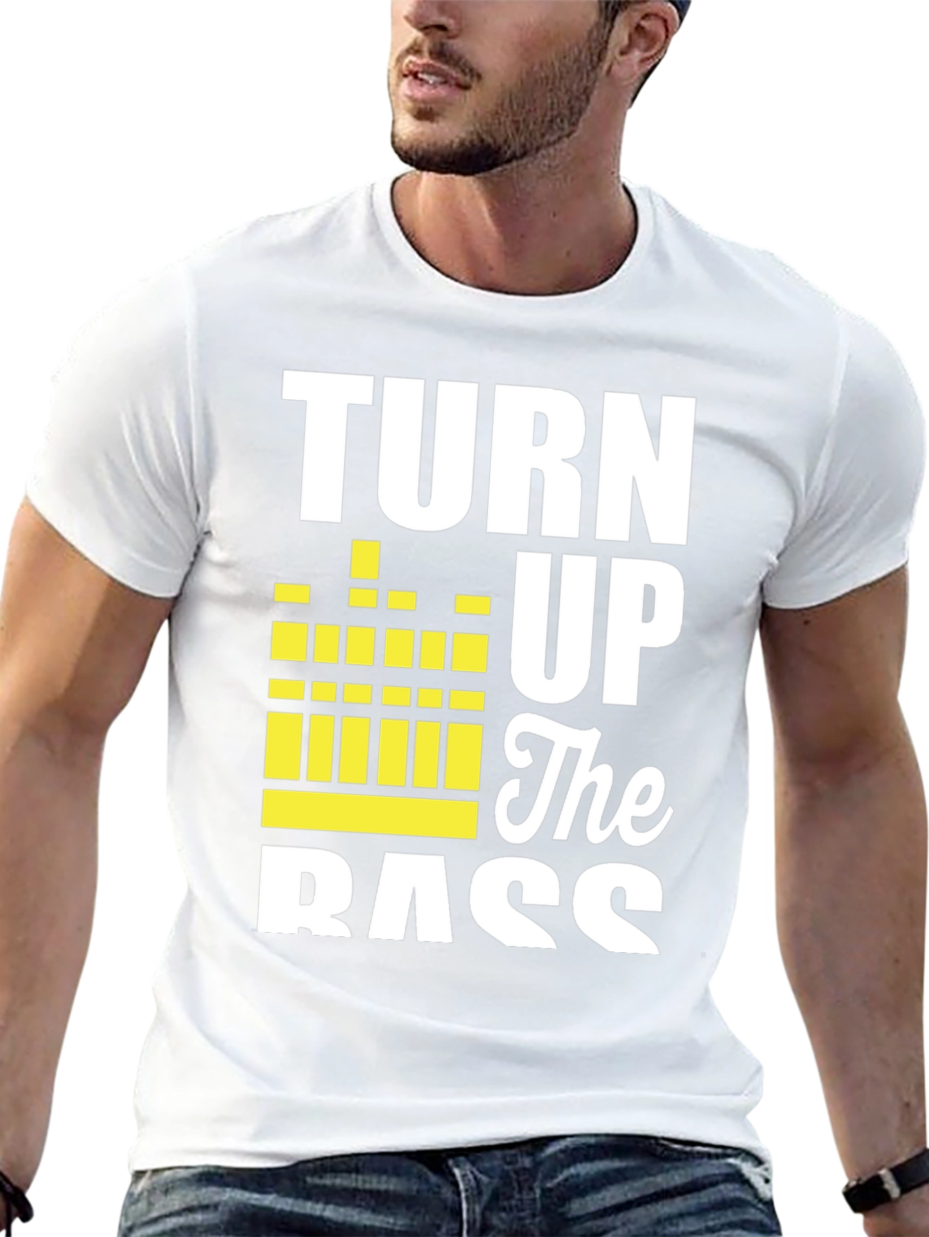 Turn Up The Bass Black Graphic Tee