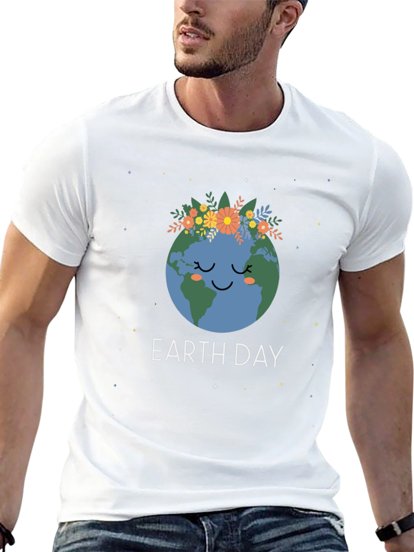 Earth Day Graphic Tee - Cute Planet Design