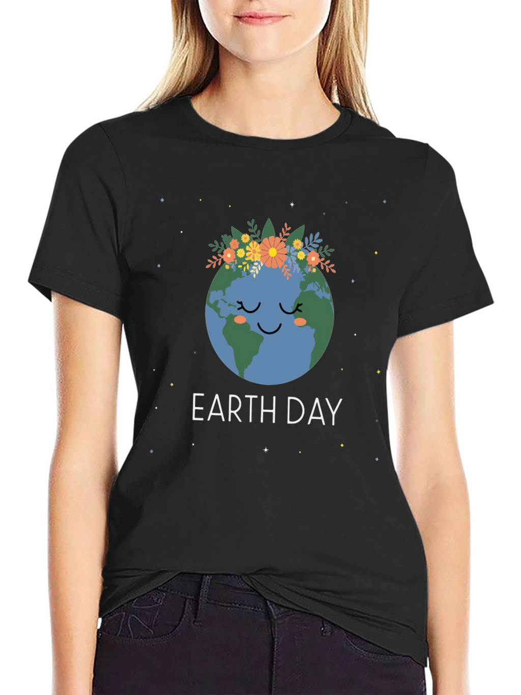 Earth Day Graphic Tee - Cute Planet Design