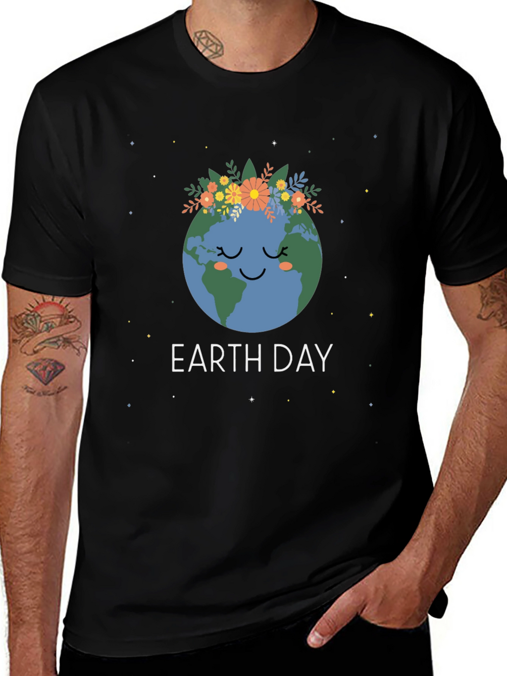 Earth Day Graphic Tee - Cute Planet Design