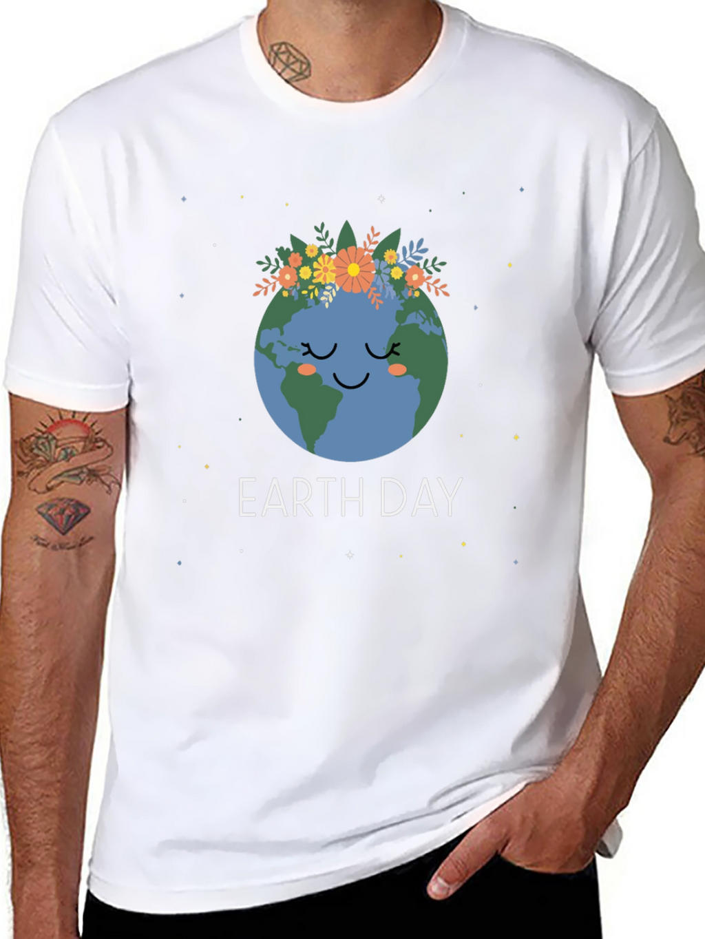 Earth Day Graphic Tee - Cute Planet Design