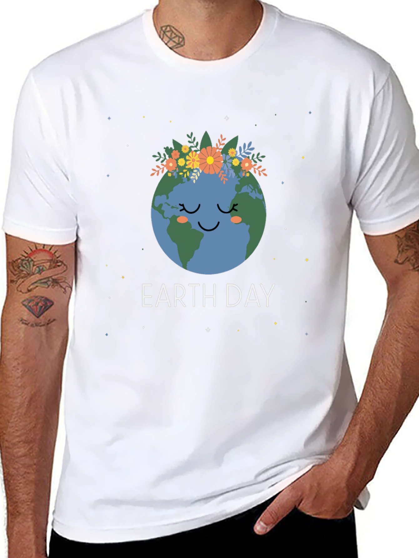 Earth Day Graphic Tee - Cute Planet Design