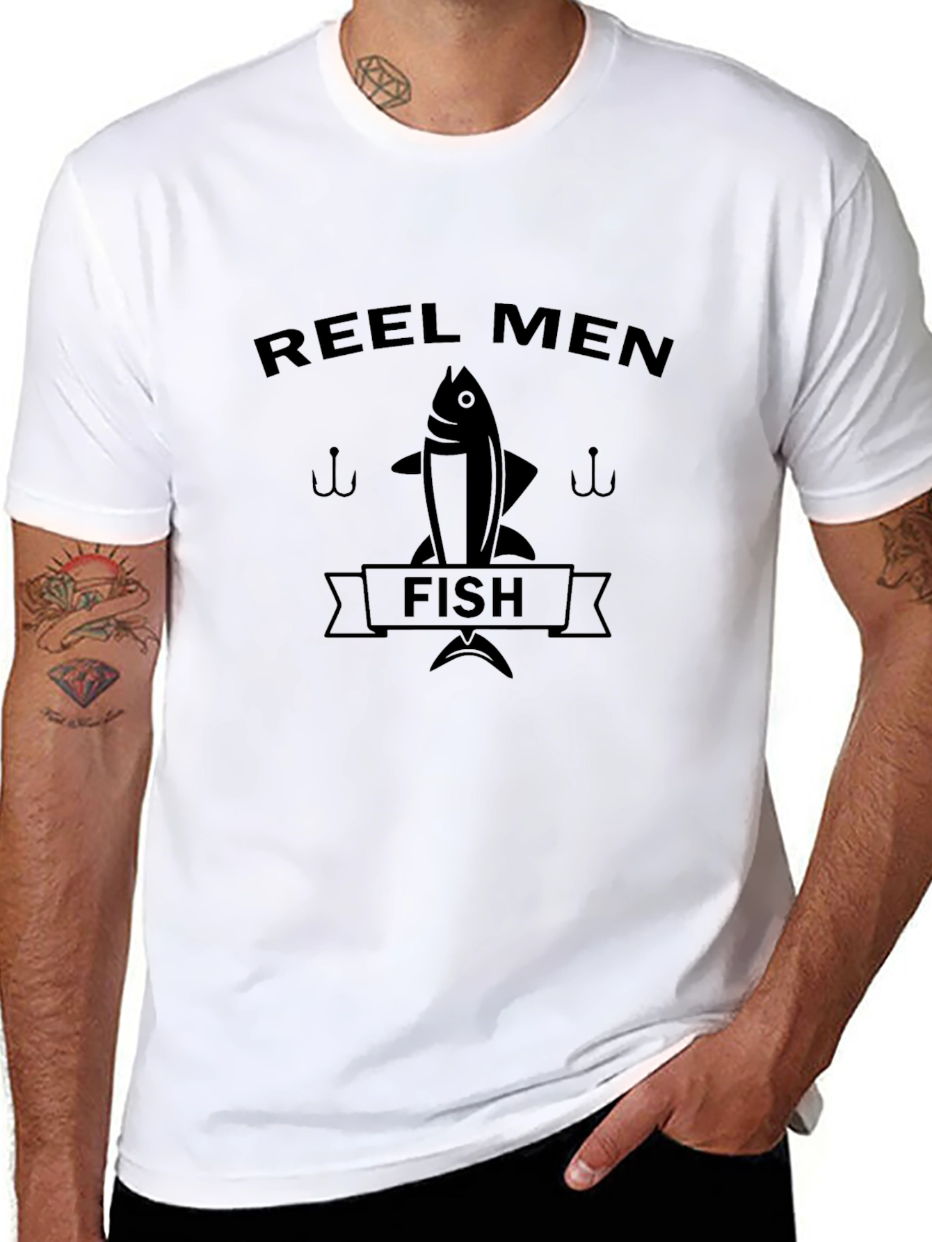 Reel Men Fish Graphic Tee