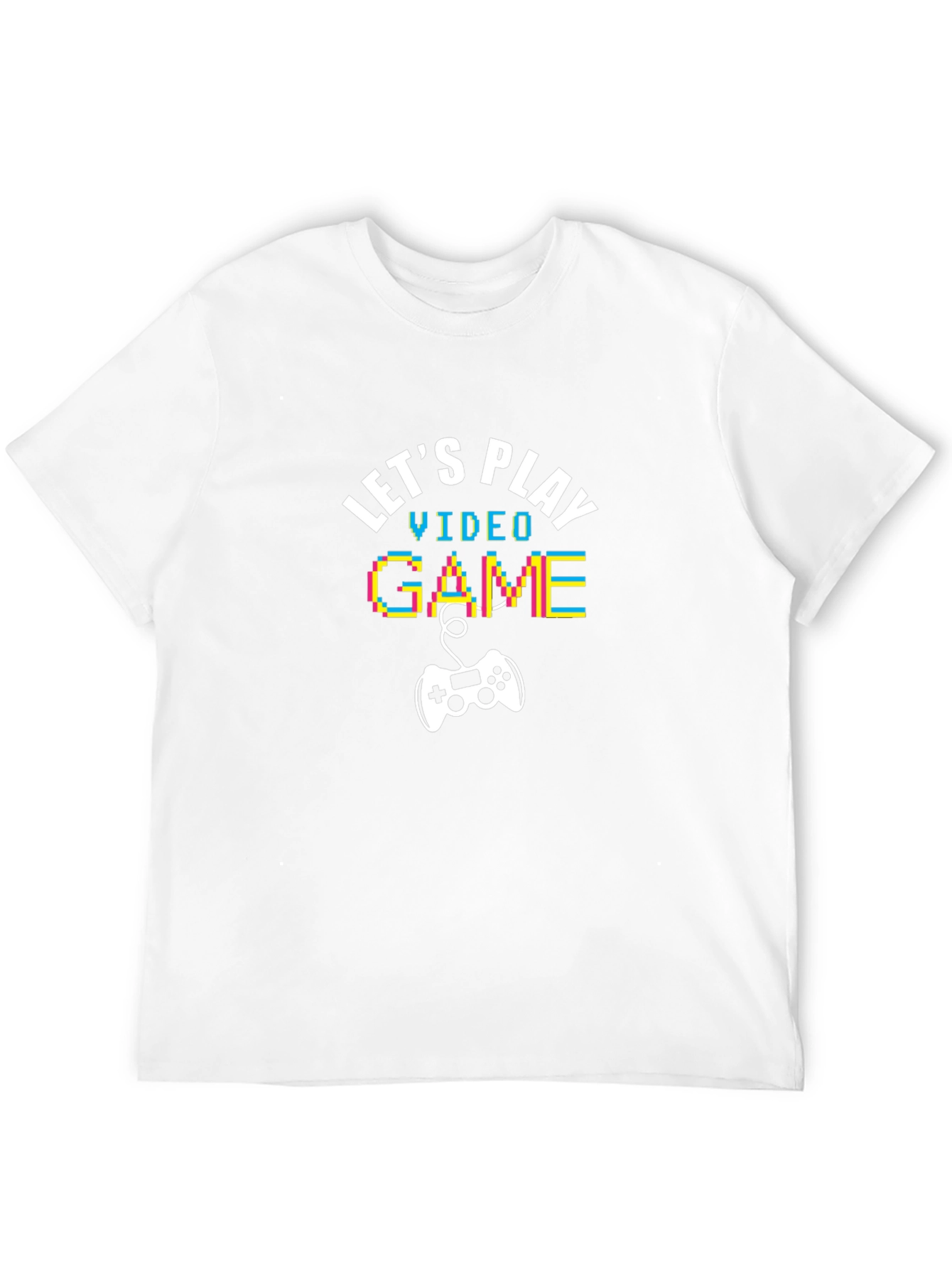 Lets Play Video Game Black Graphic Tee