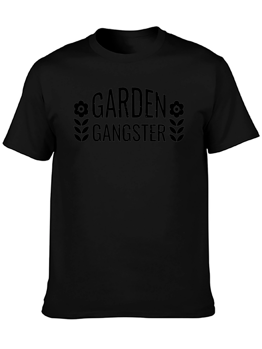 Garden Gangster Graphic T-Shirt - Black Cotton Tee