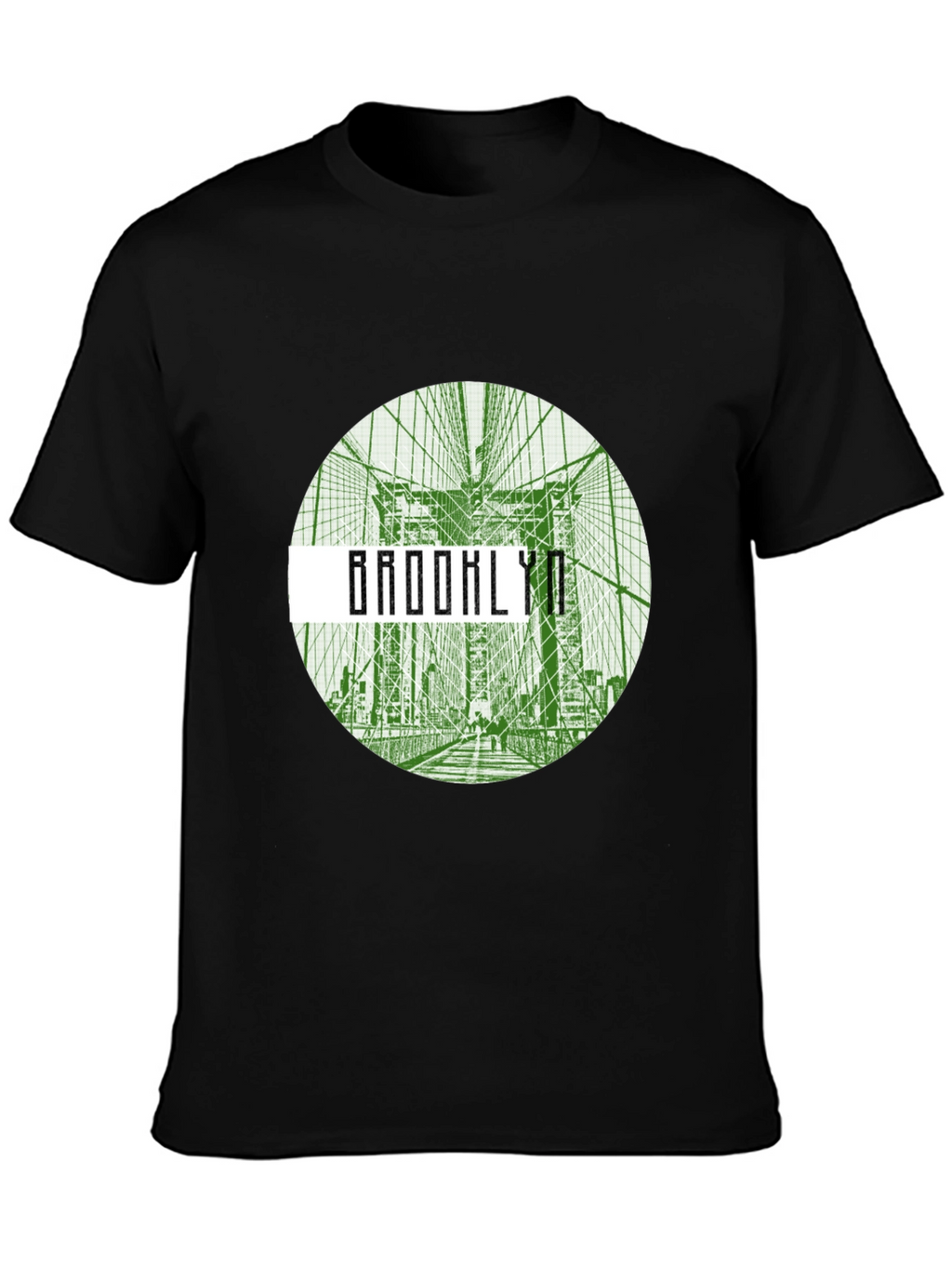 Brooklyn Bridge Graphic Tee - Black Crew Neck T-Shirt