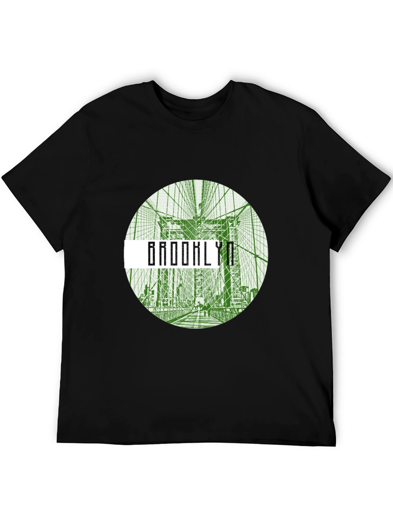 Brooklyn Bridge Graphic Tee - Black Crew Neck T-Shirt