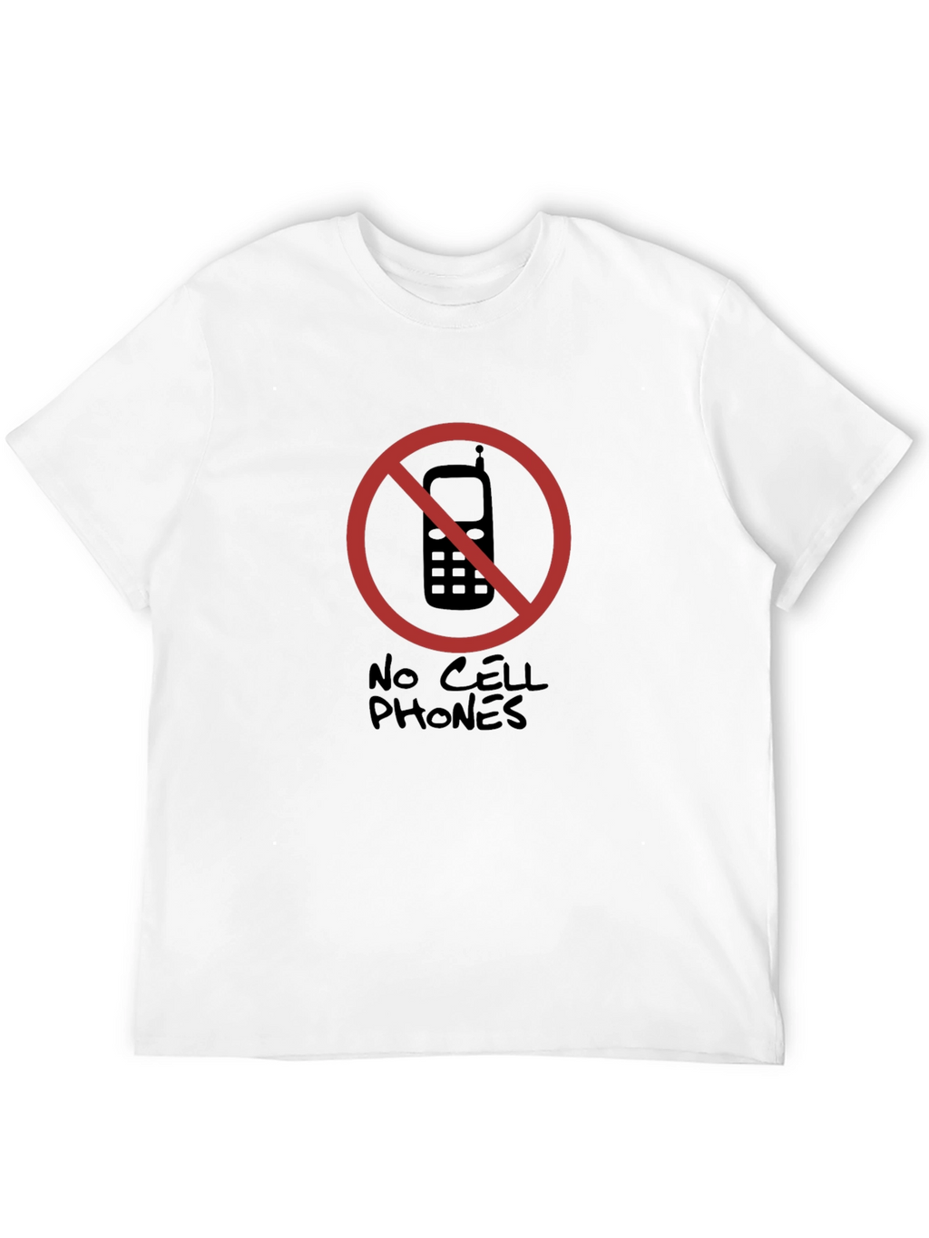 No Cell Phones T-Shirt Novelty Graphic Tee