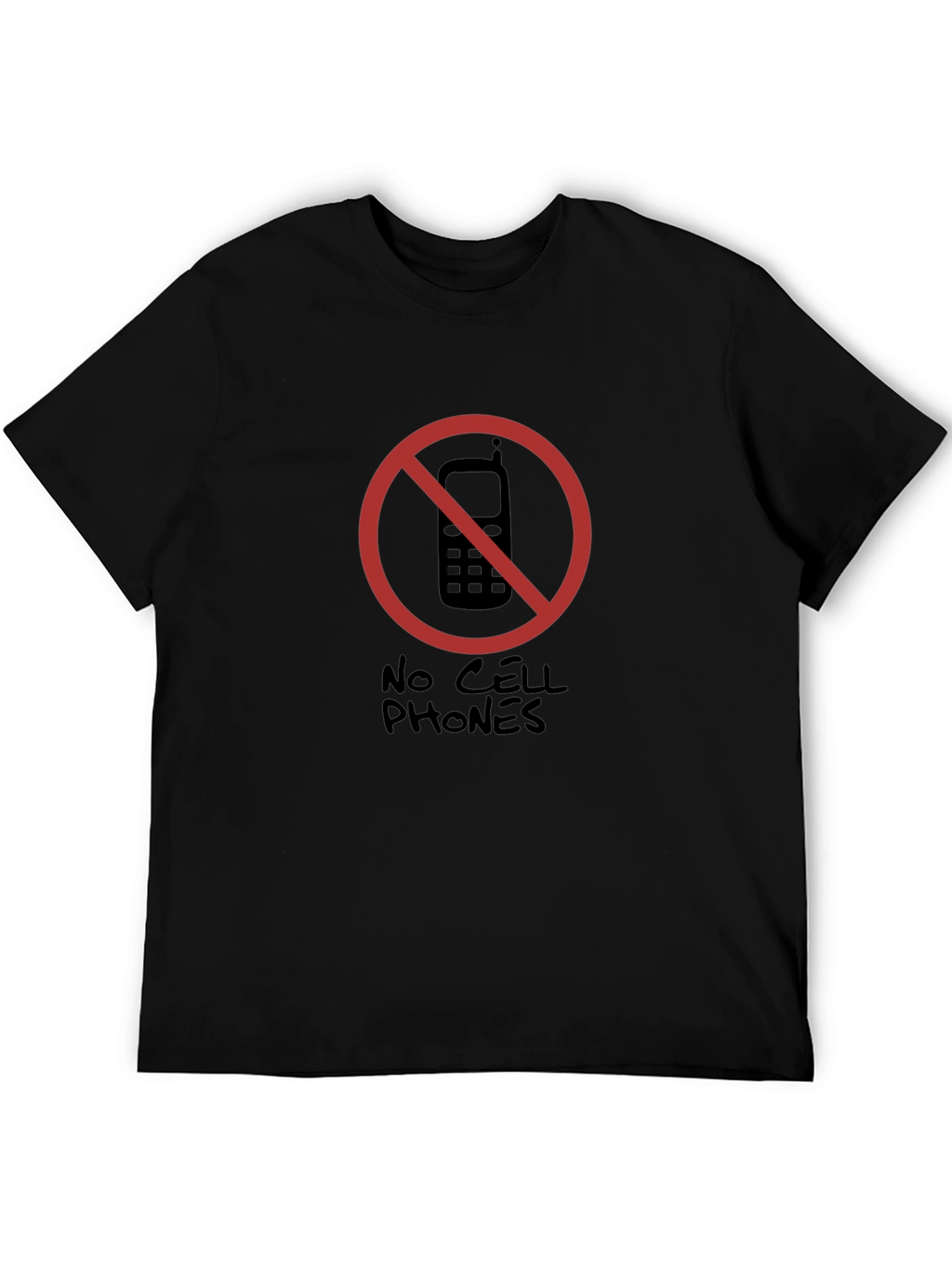 No Cell Phones T-Shirt Novelty Graphic Tee