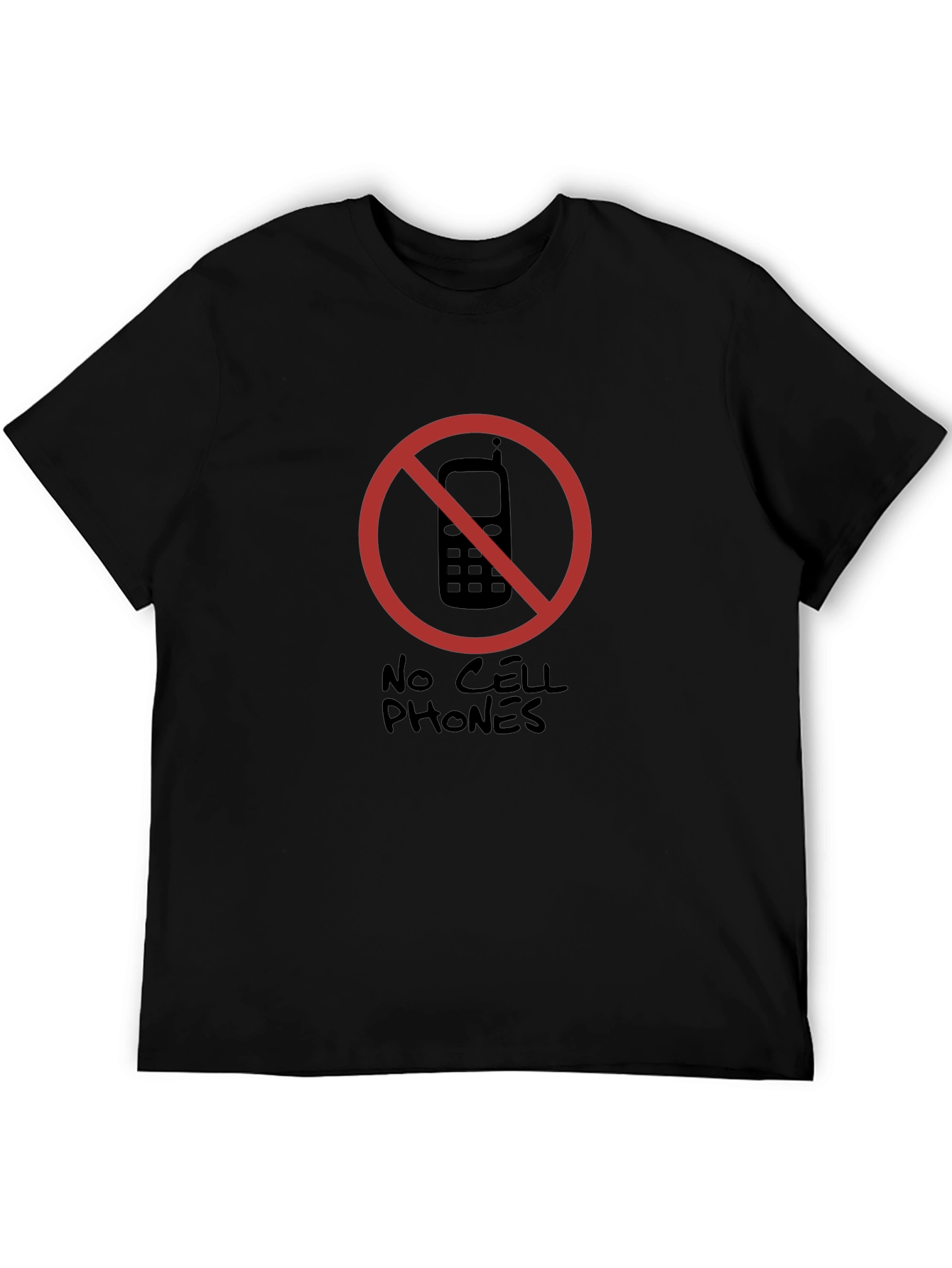 No Cell Phones T-Shirt Novelty Graphic Tee