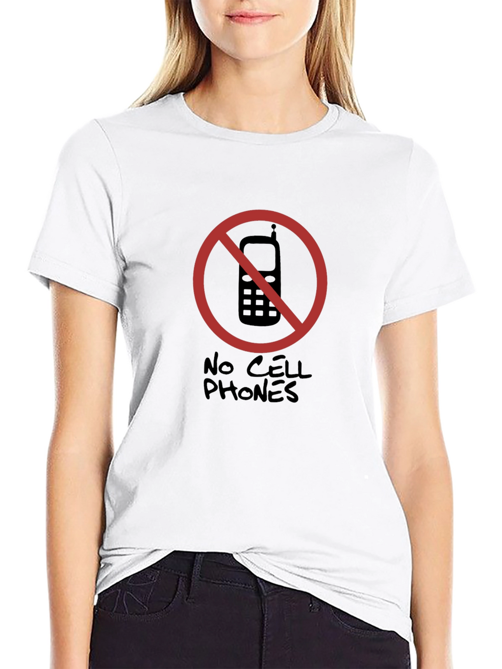 No Cell Phones T-Shirt Novelty Graphic Tee