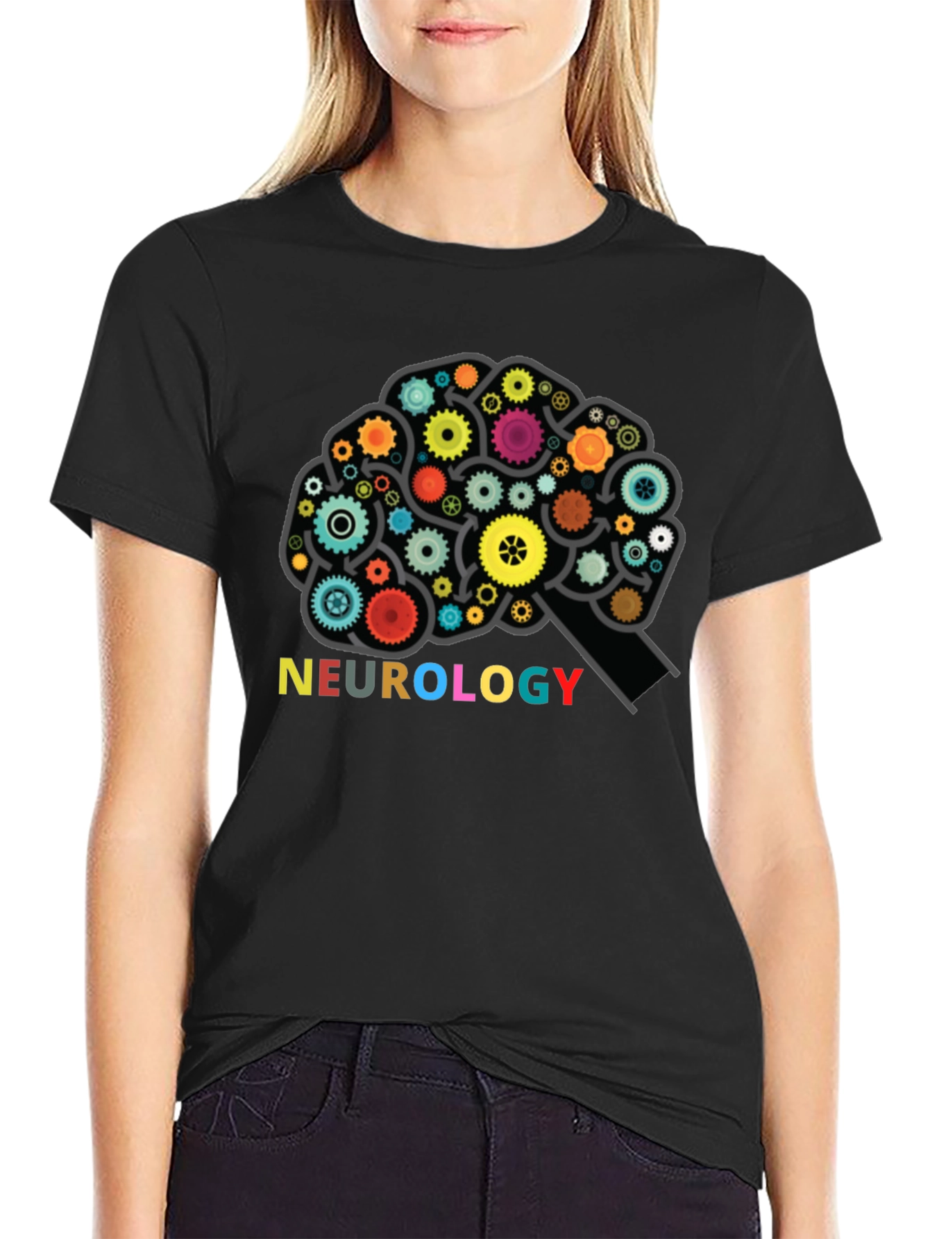 Neurology Brain Gears Graphic T-Shirt