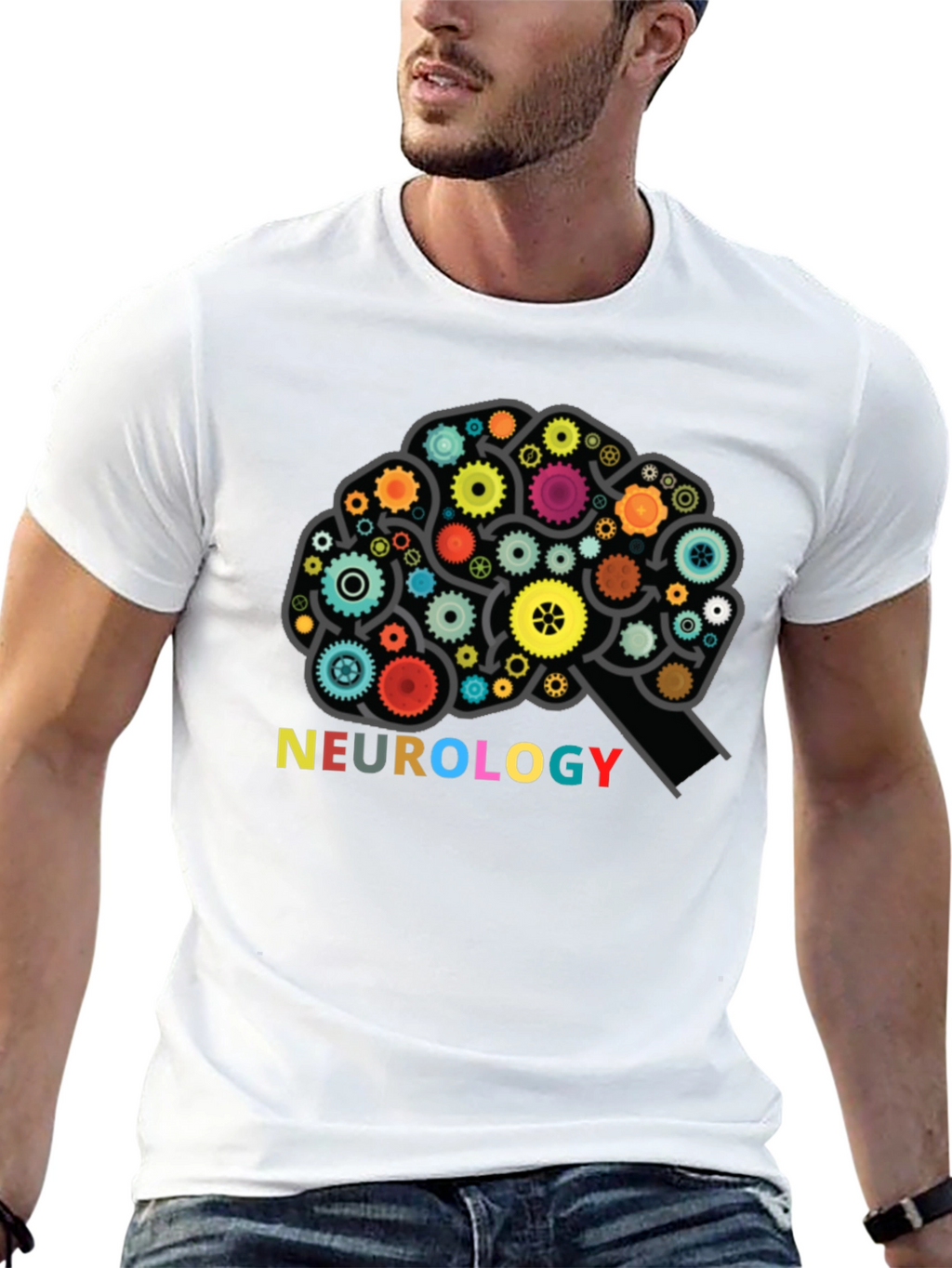Neurology Brain Gears Graphic T-Shirt