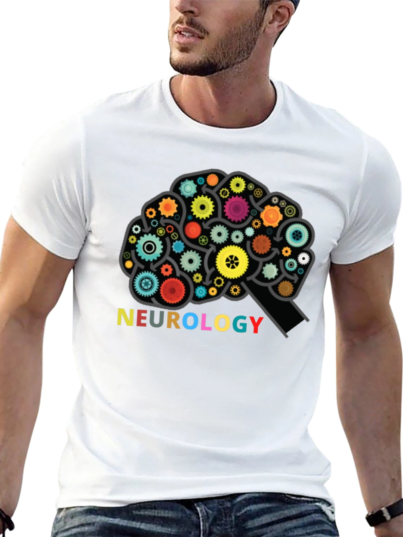 Neurology Brain Gears Graphic T-Shirt
