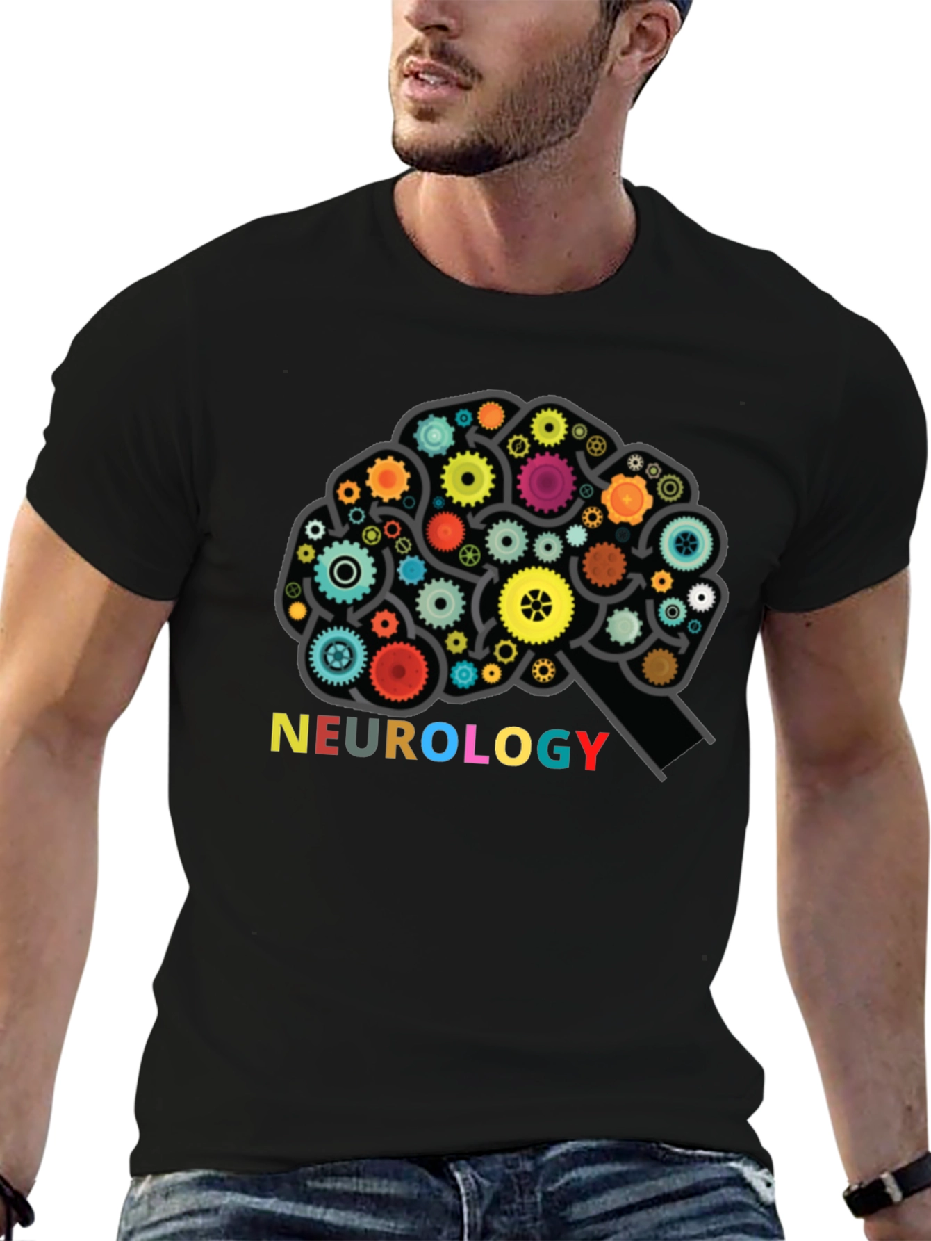 Neurology Brain Gears Graphic T-Shirt