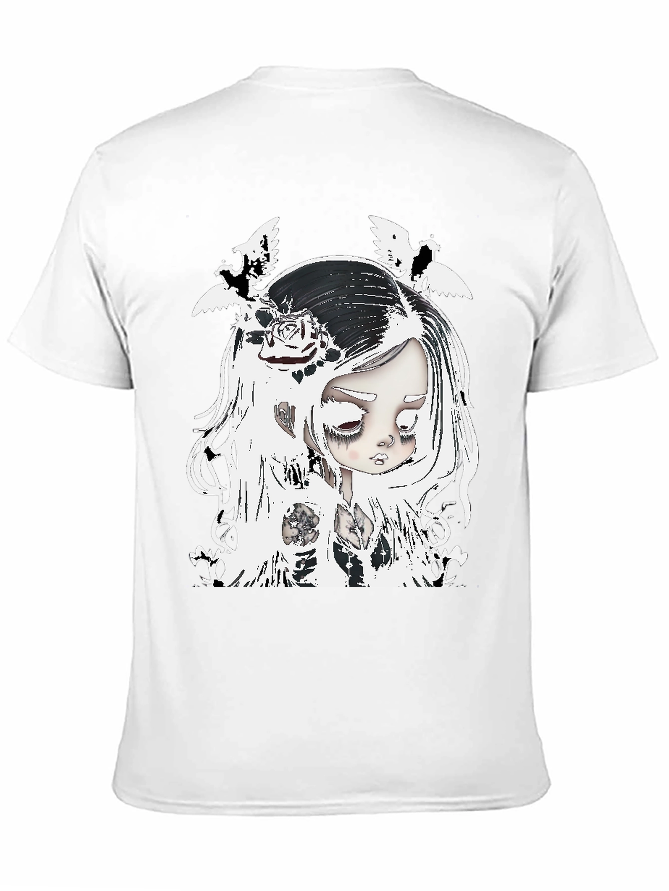 Dark Aesthetic Graphic Tee - Emo Doll Design