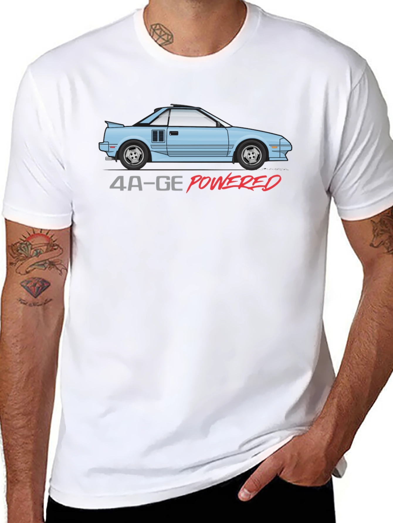4A-GE Powered T-Shirt - Iconic Car Design
