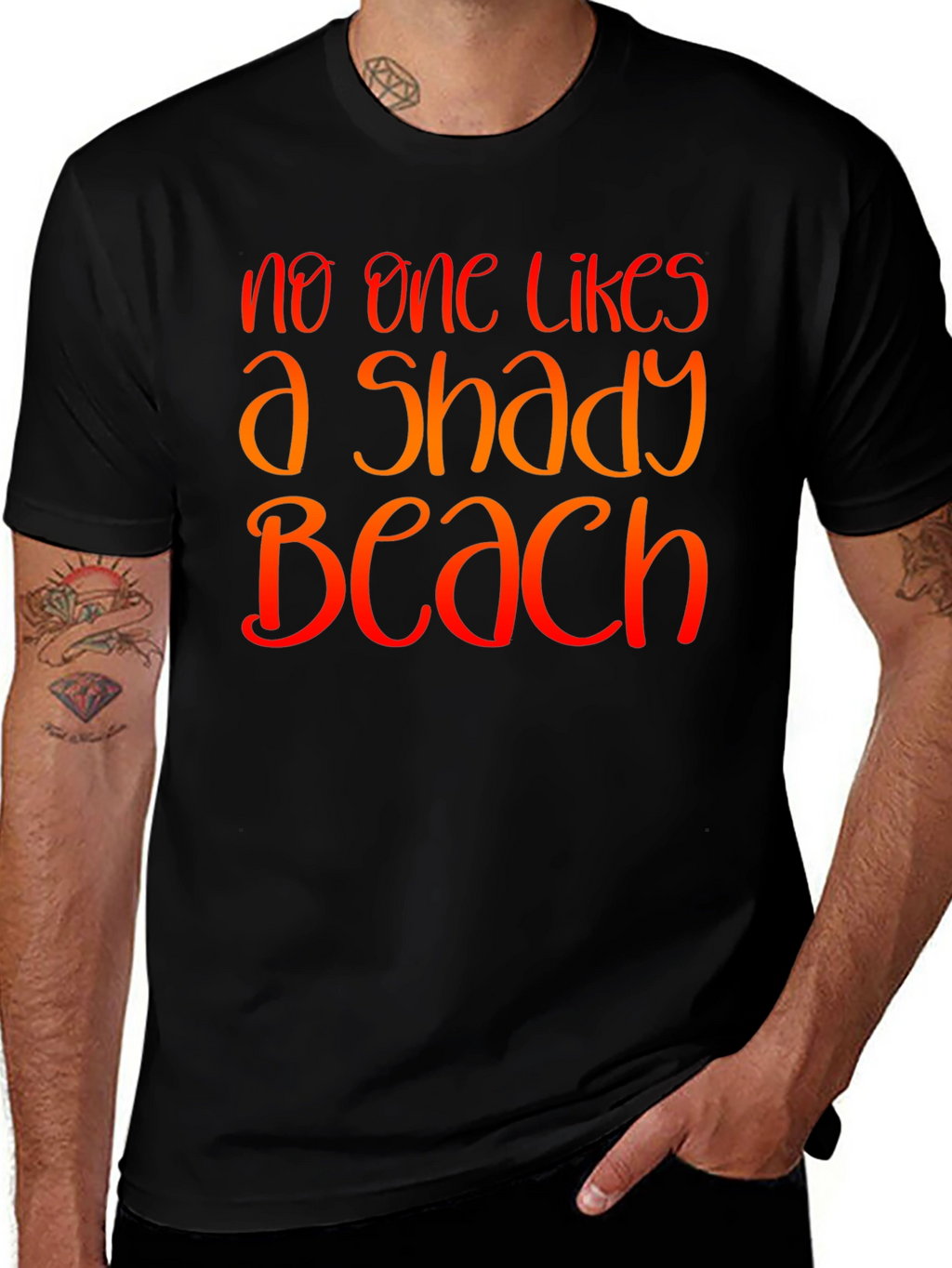 Shady Beach Graphic Tee - Summer Vacation T-Shirt