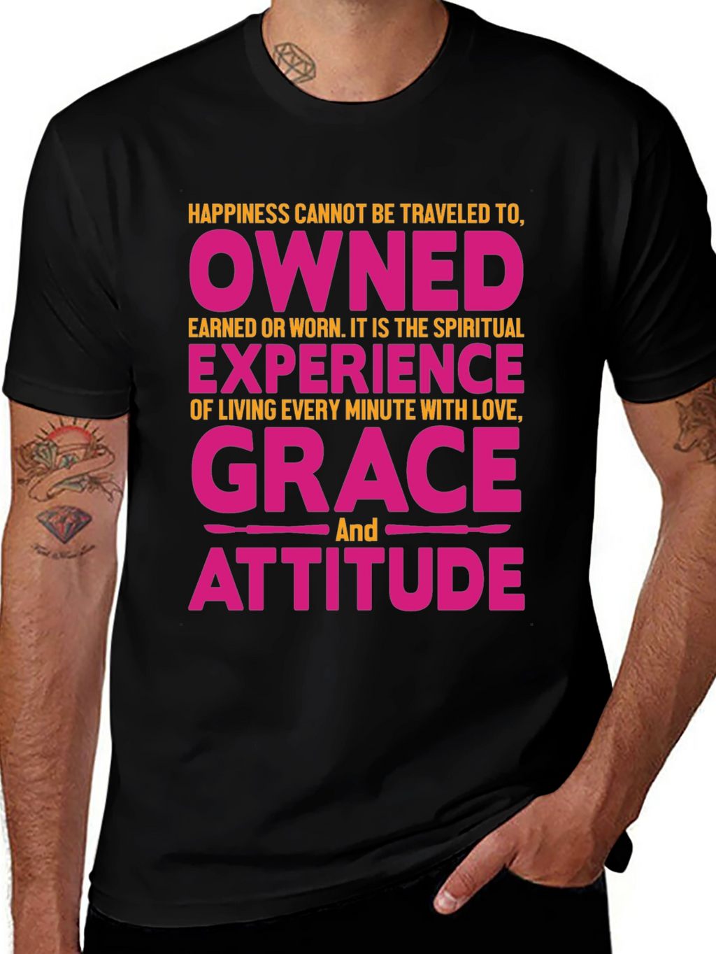 Happiness Owned Grace Attitude Graphic Tee