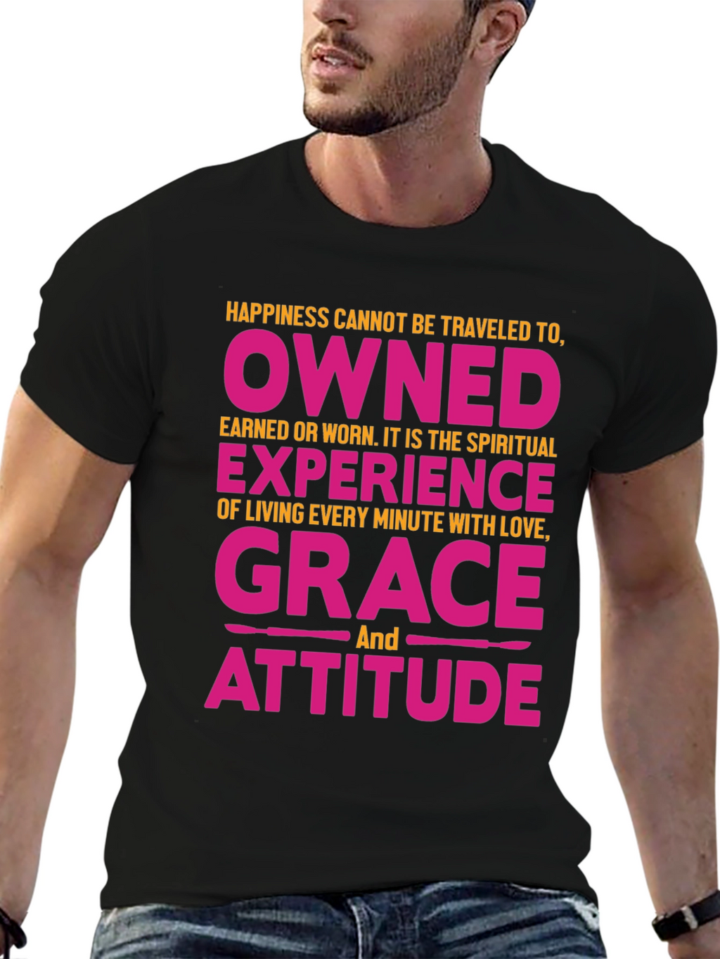 Happiness Owned Grace Attitude Graphic Tee