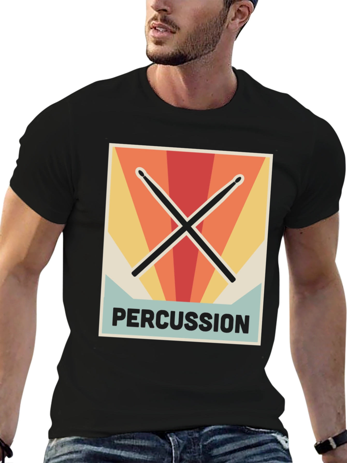 Vintage Percussionist Drum Sticks Graphic Tee