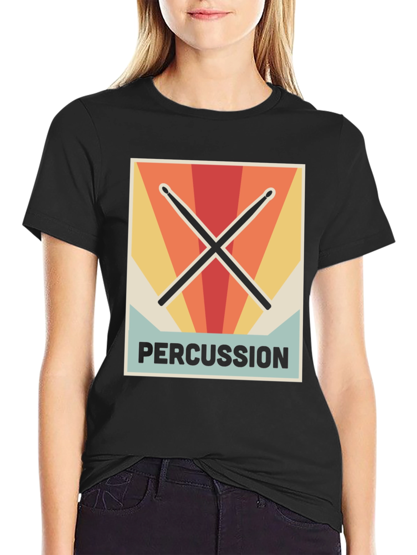 Vintage Percussionist Drum Sticks Graphic Tee