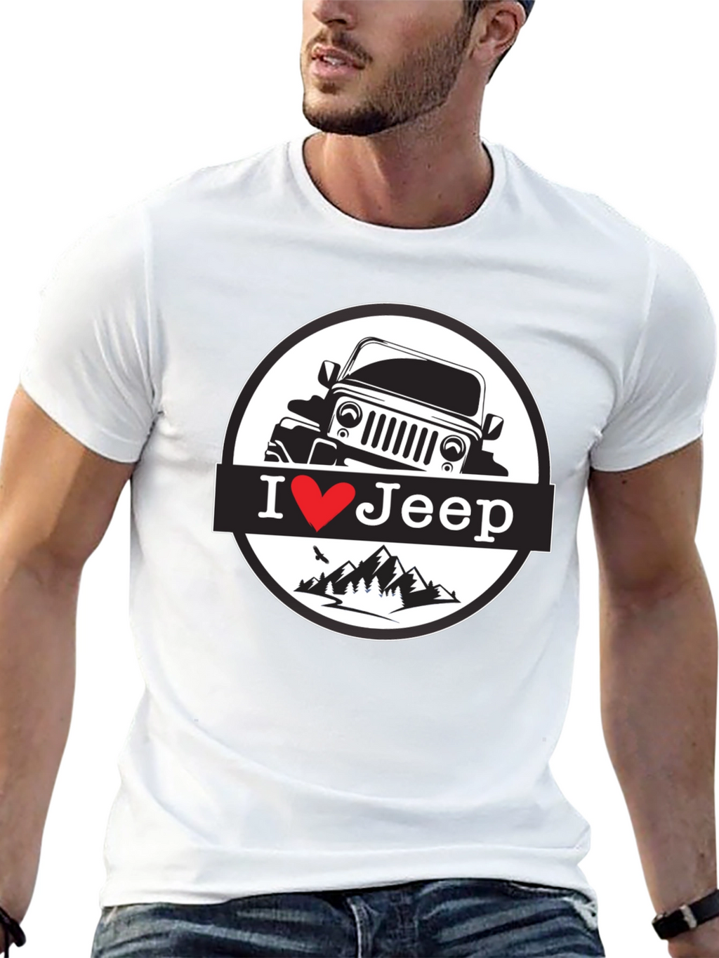 I Heart Jeep T-Shirt - Black Mountain Design