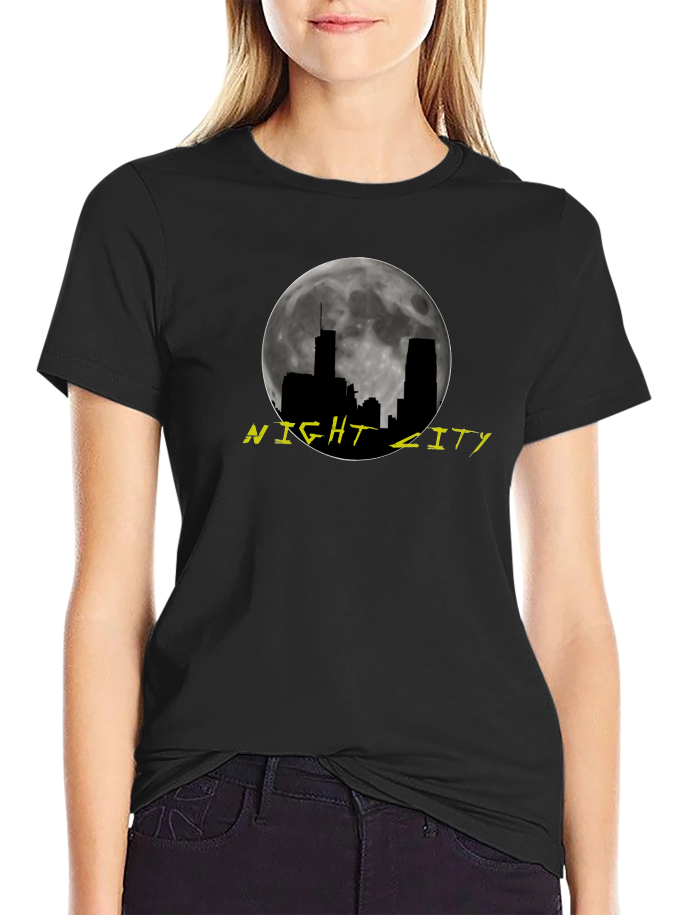Night City Graphic Tee - Mens Black T-Shirt