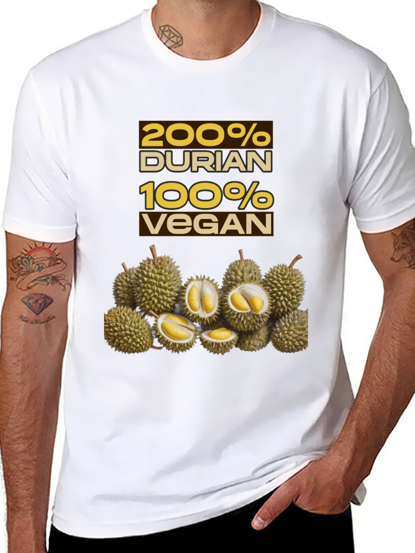 200% Durian 100% Vegan Graphic Tee