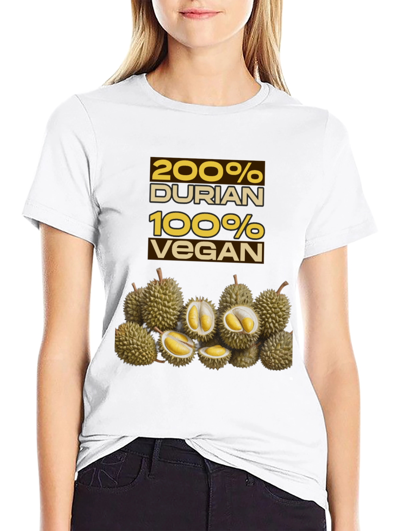 200% Durian 100% Vegan Graphic Tee