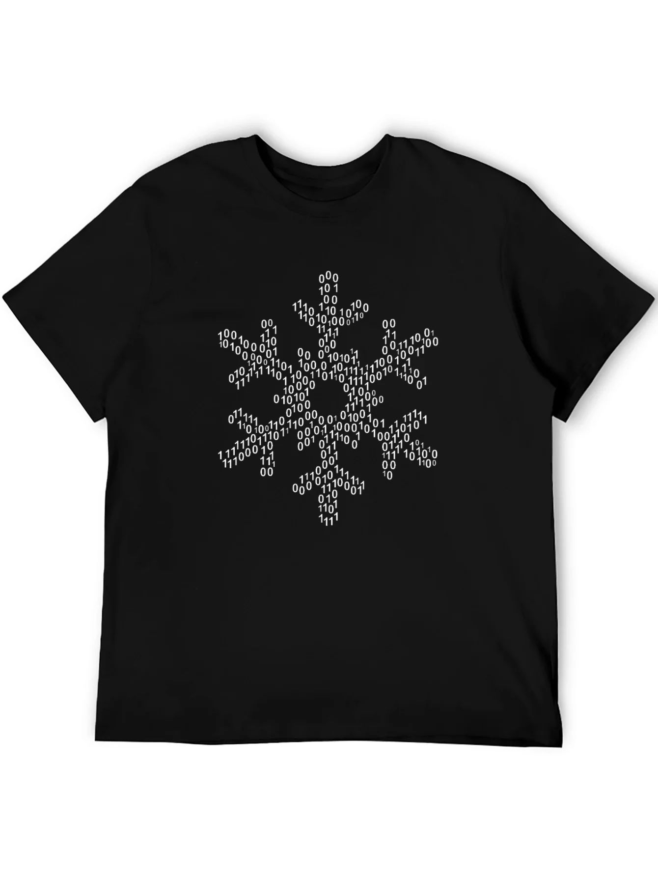 Binary Code Snowflake T-Shirt - Geek Chic