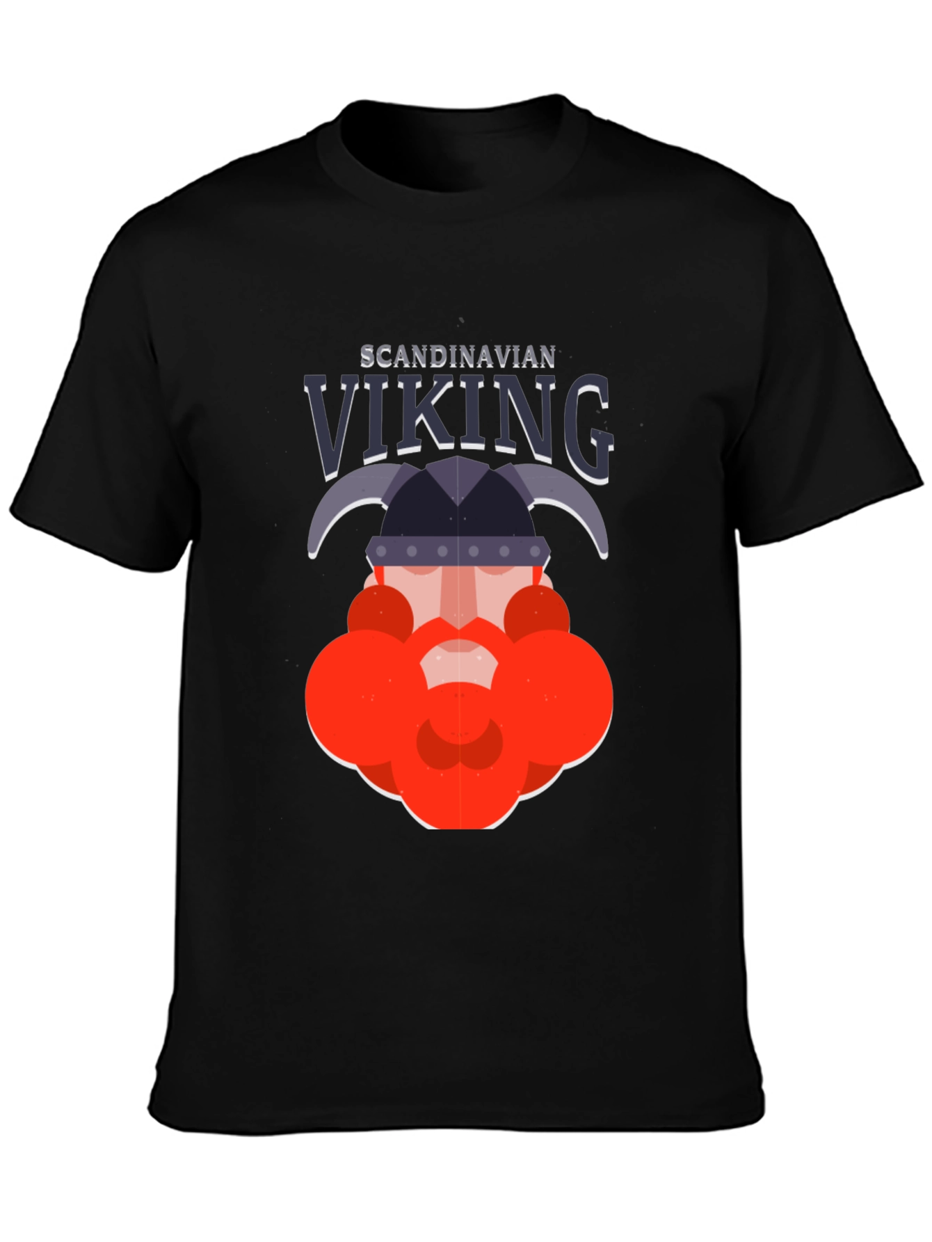 Scandinavian Viking Graphic Tee - Bold Black Shirt