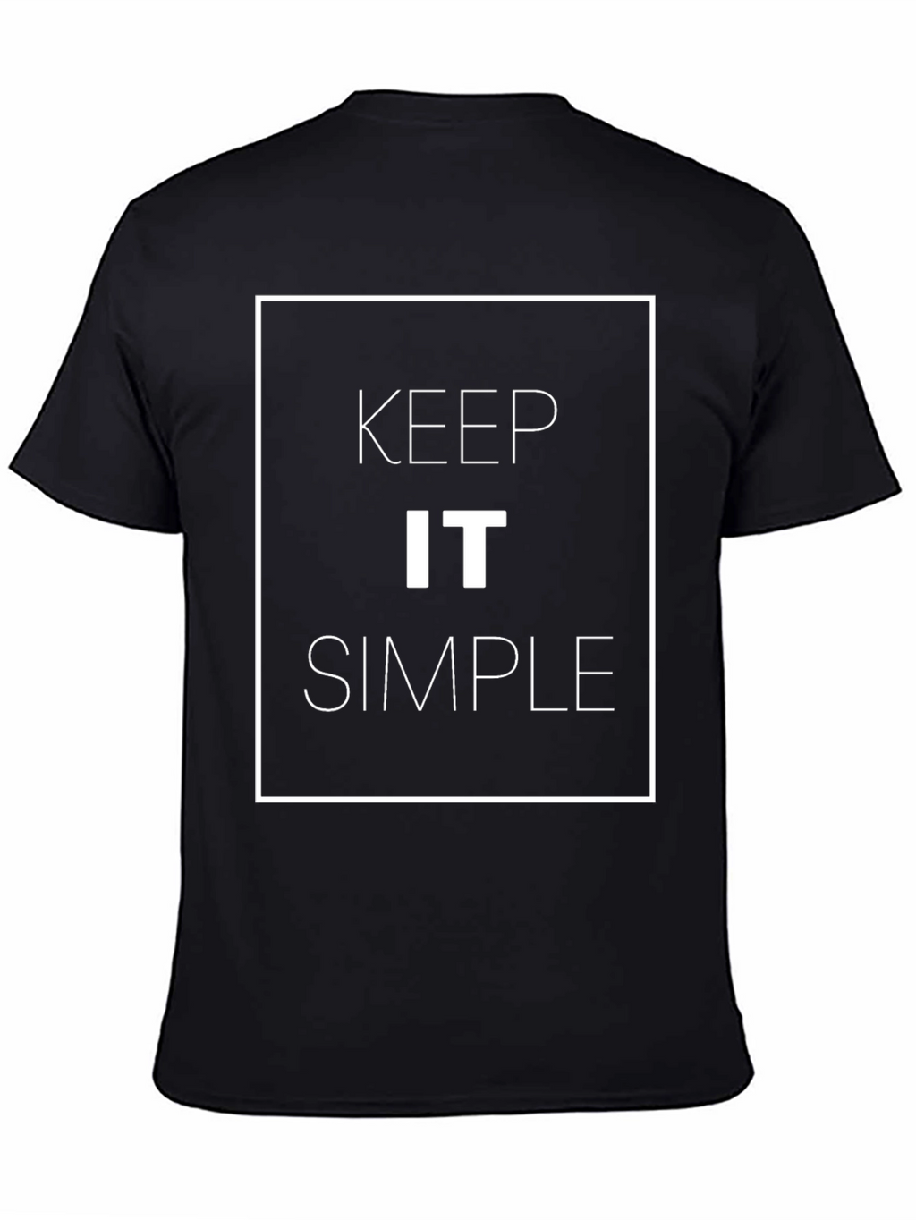 Keep It Simple Graphic Print Black T-Shirt