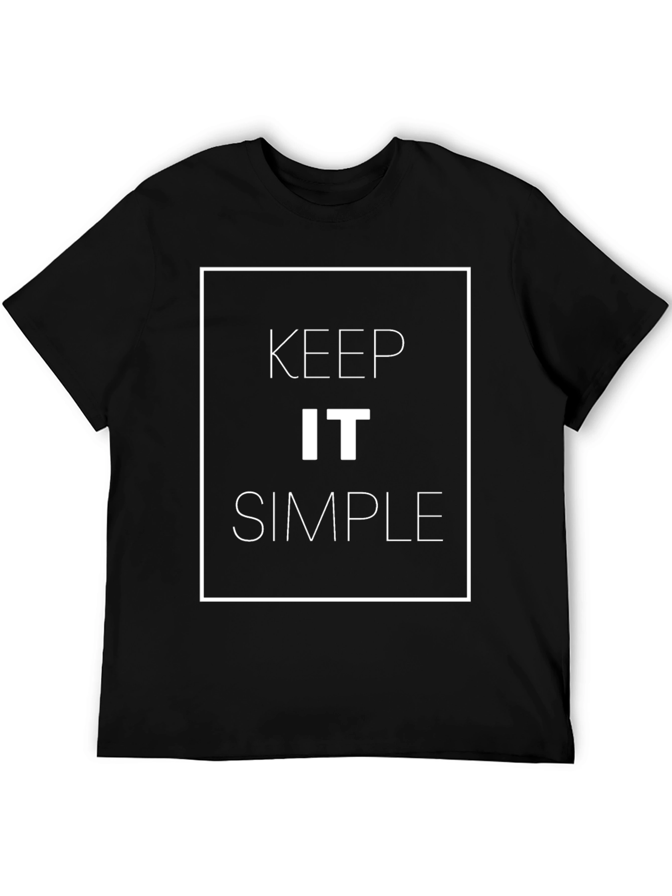 Keep It Simple Graphic Print Black T-Shirt