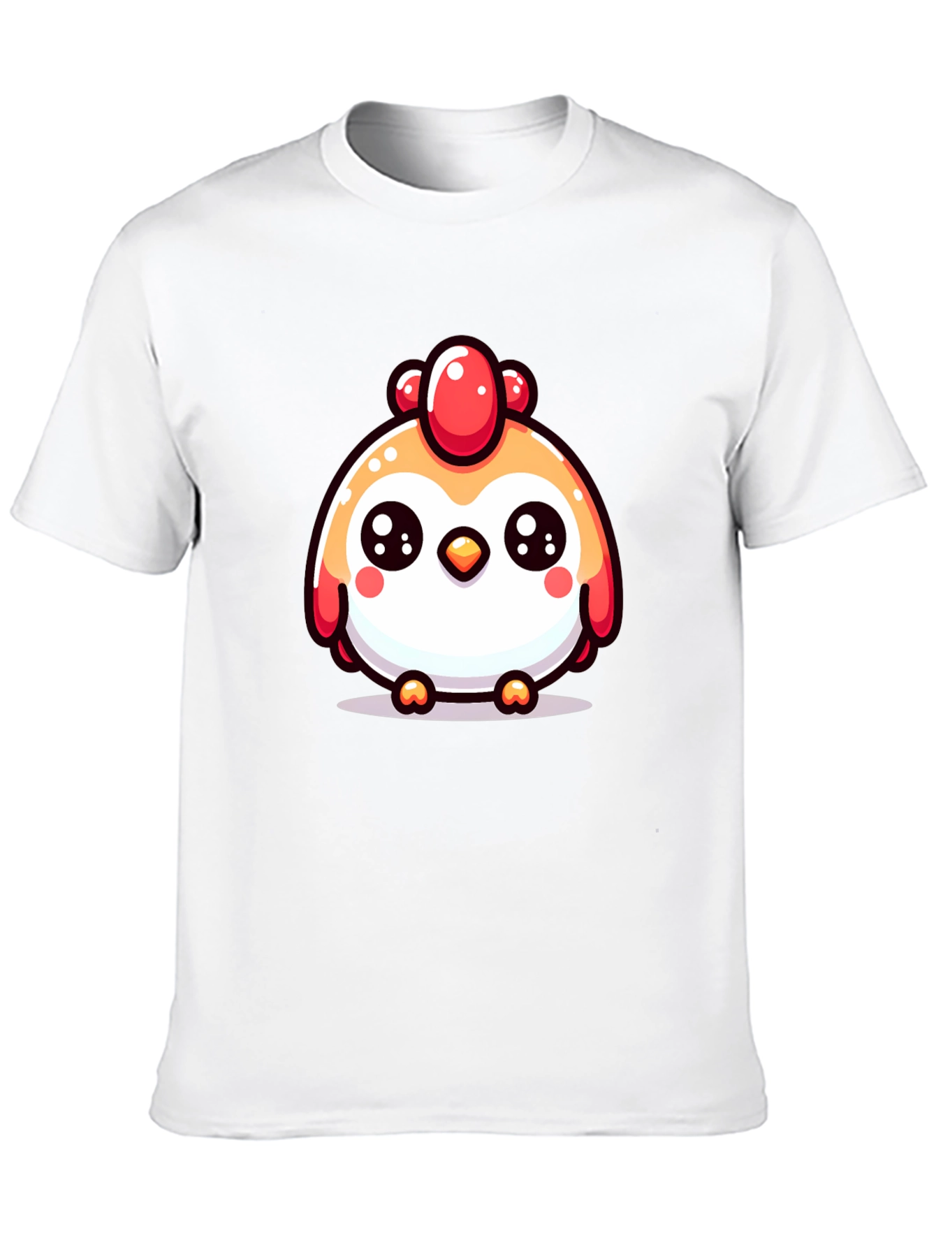 Cute Chicken Graphic Black T-Shirt