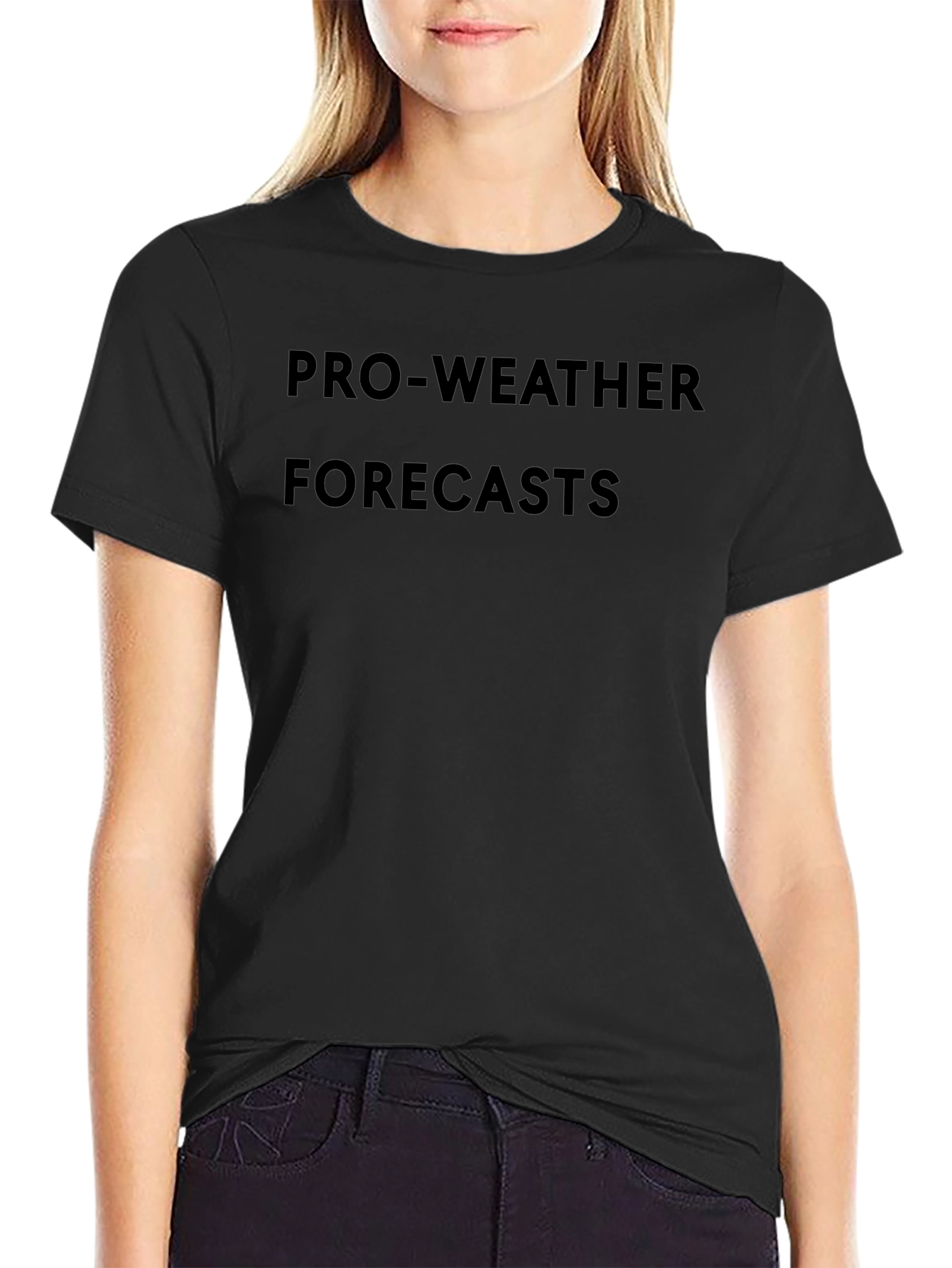 Pro-Weather Forecasts Black Graphic Tee