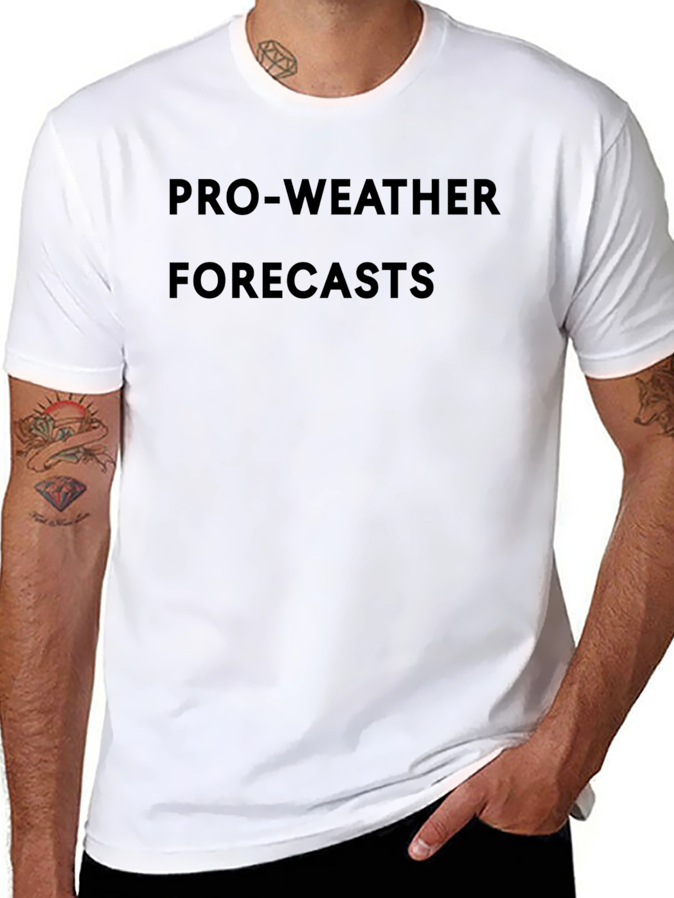 Pro-Weather Forecasts Black Graphic Tee