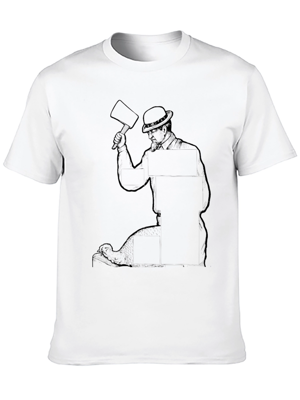 Black T-Shirt with Stone Carver Design