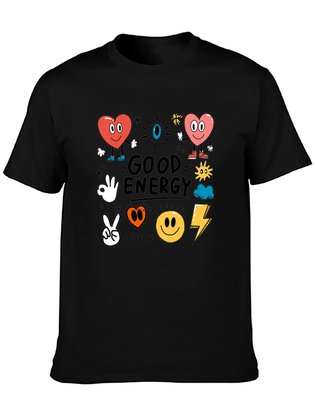 Good Energy Graphic Tee - Positive Vibes Shirt