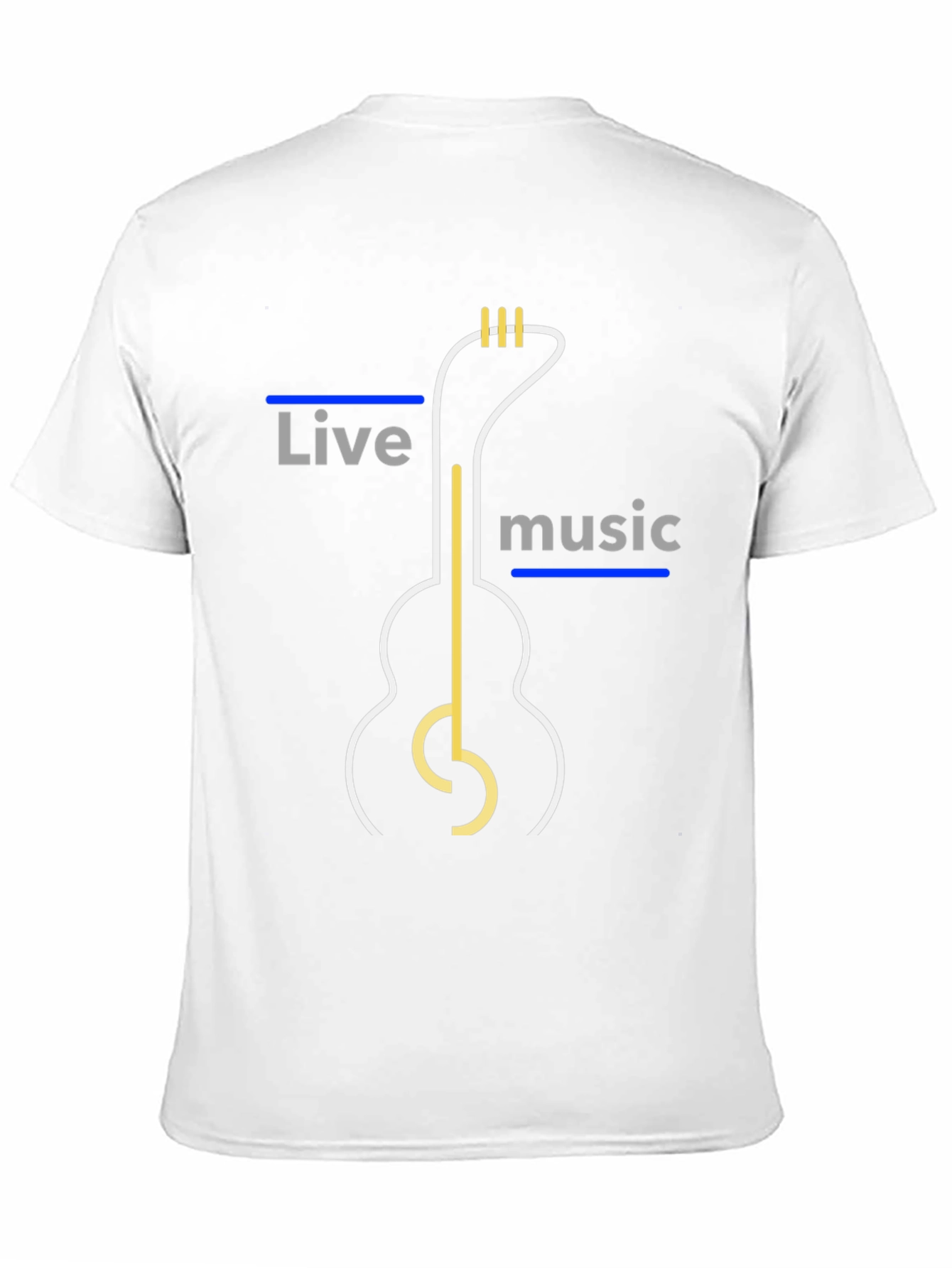 Live Music Guitar Graphic Tee - Stylish Mens T-Shirt
