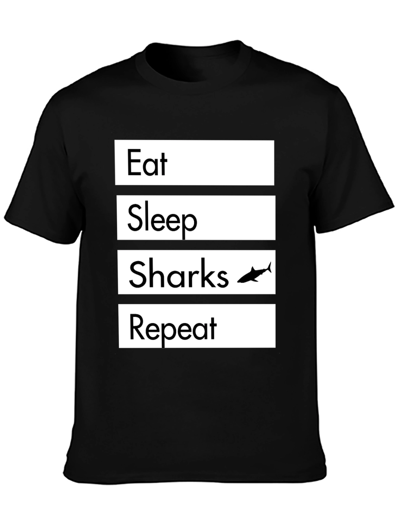 Eat Sleep Sharks Repeat Graphic T-Shirt