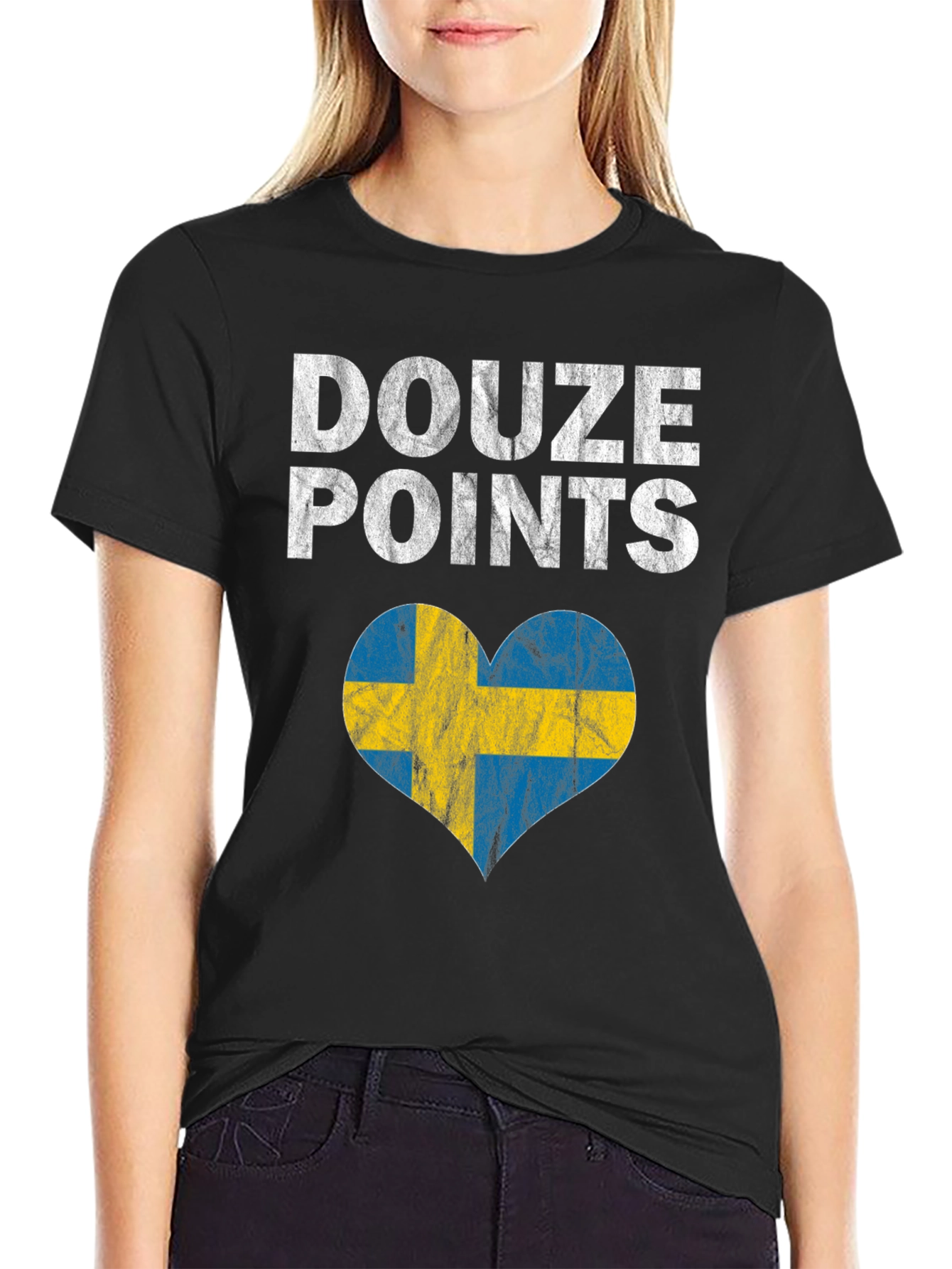 Douze Points Sweden Heart Flag T-Shirt