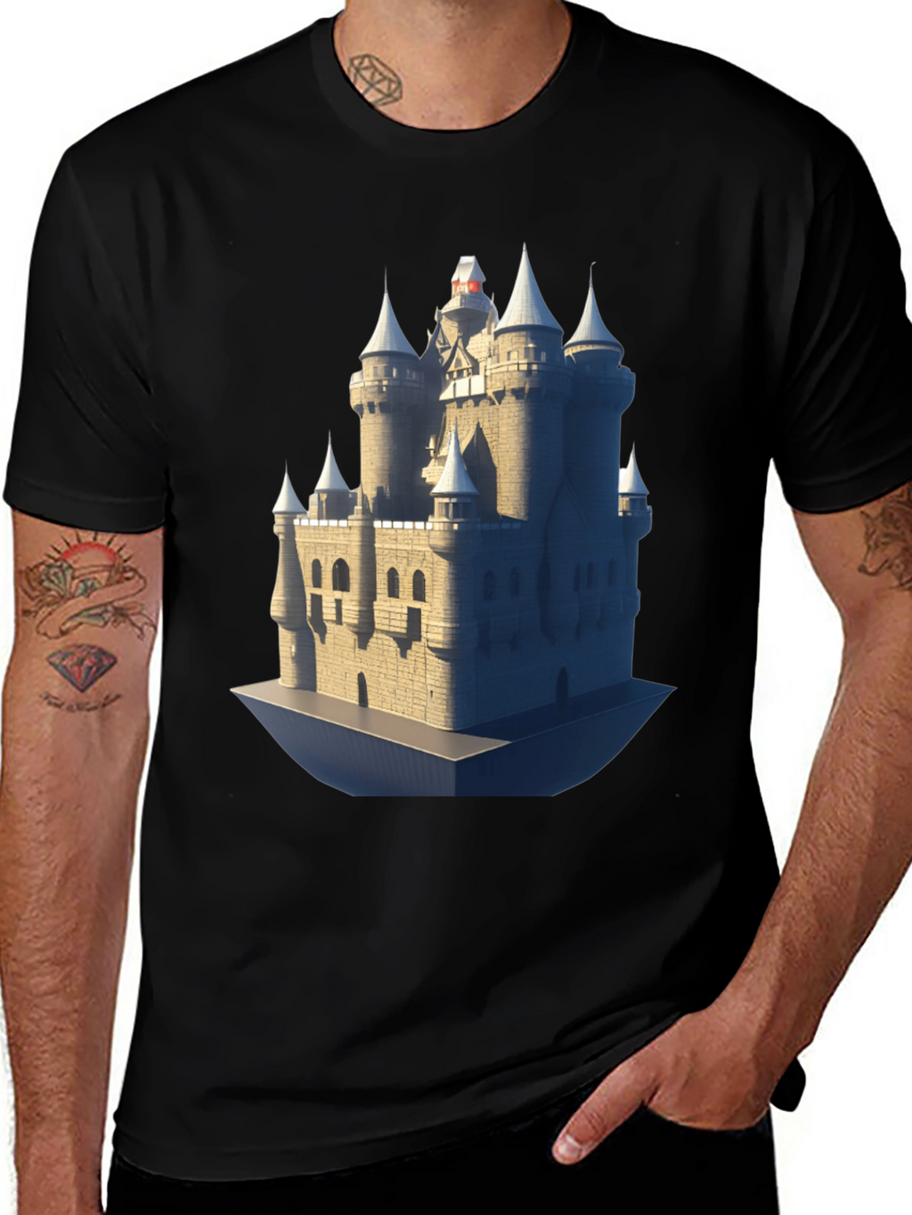 Castle Graphic Tee - Medieval Fortress T-Shirt