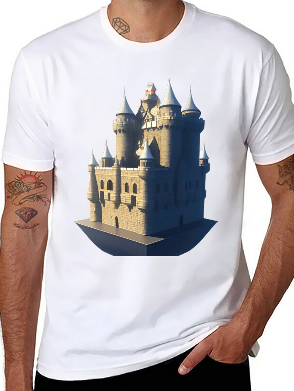 Castle Graphic Tee - Medieval Fortress T-Shirt