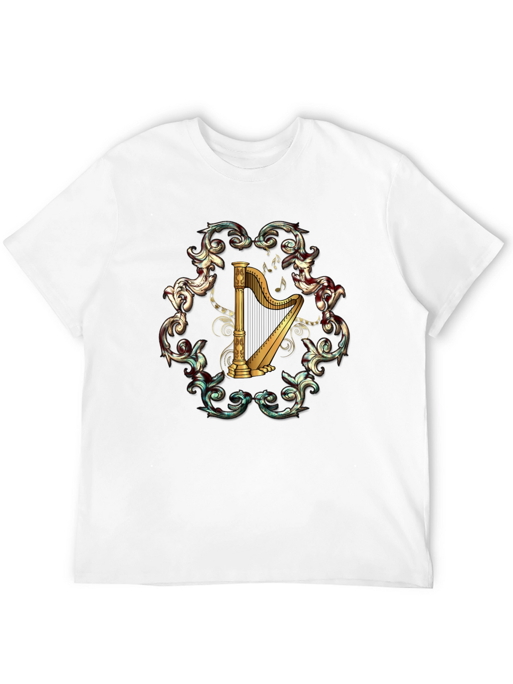 Harp Music T-Shirt - Classic Instrument Design