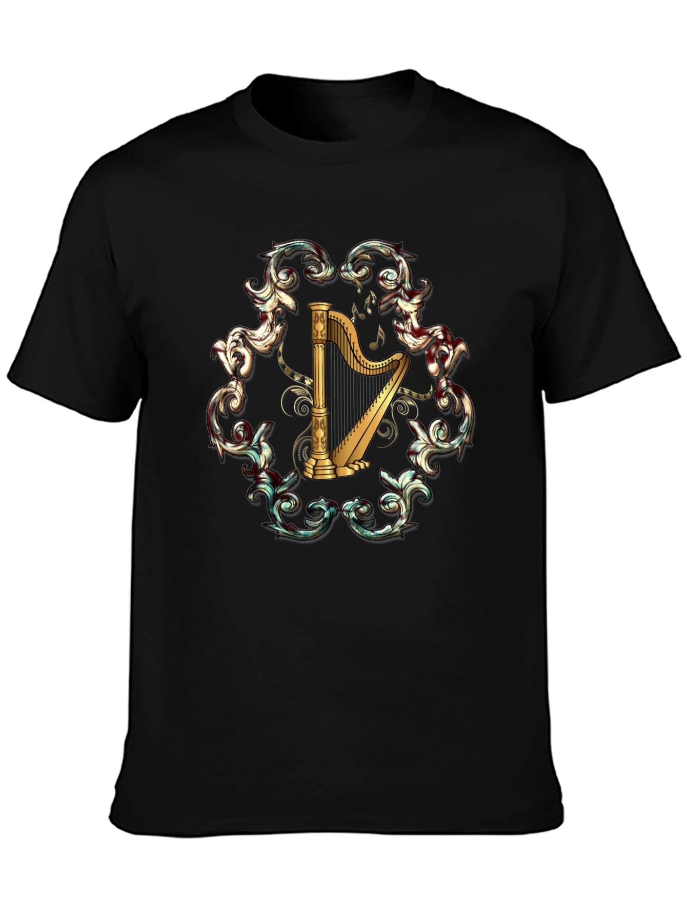 Harp Music T-Shirt - Classic Instrument Design