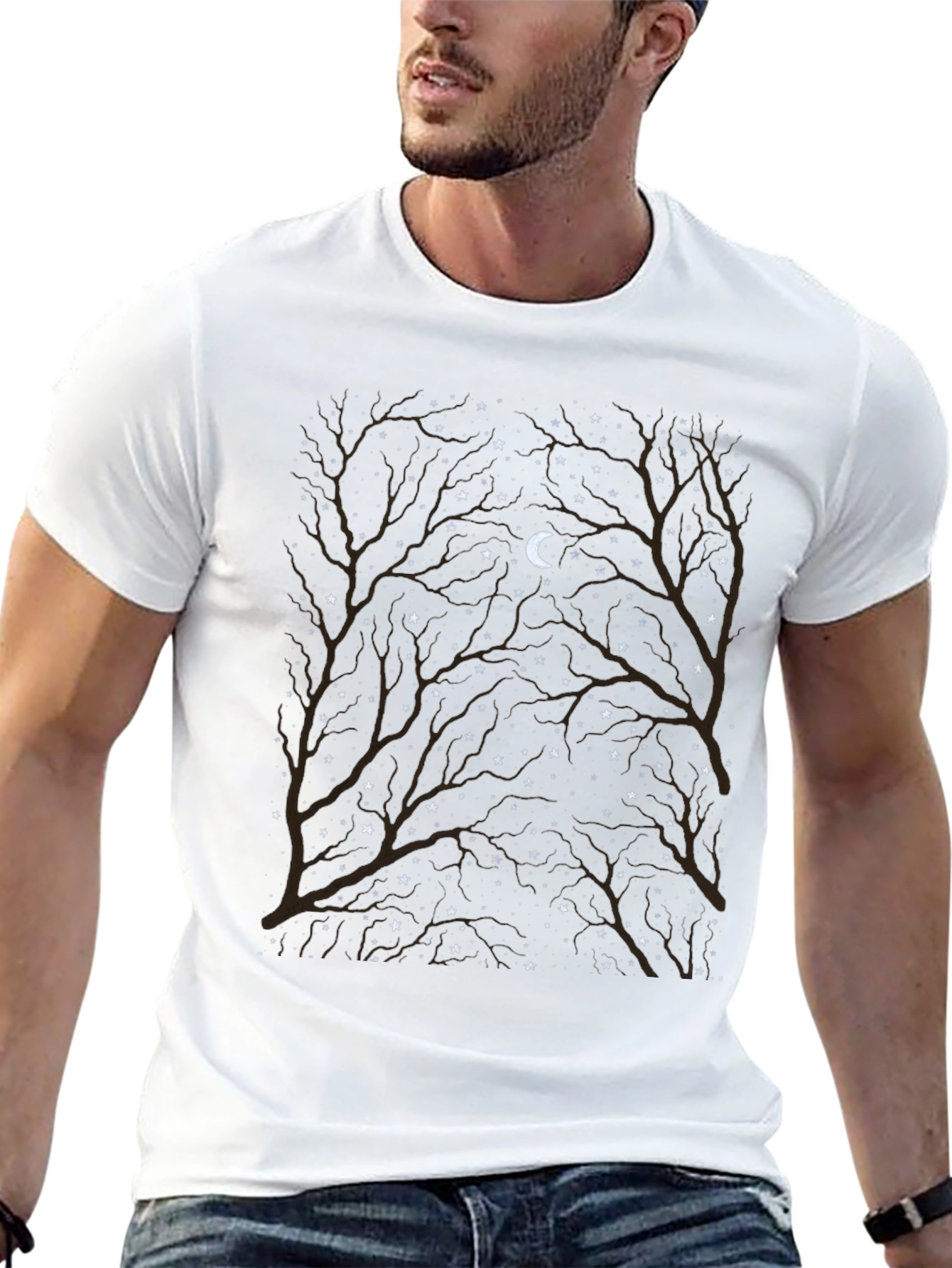 Night Sky Tree Graphic Tee