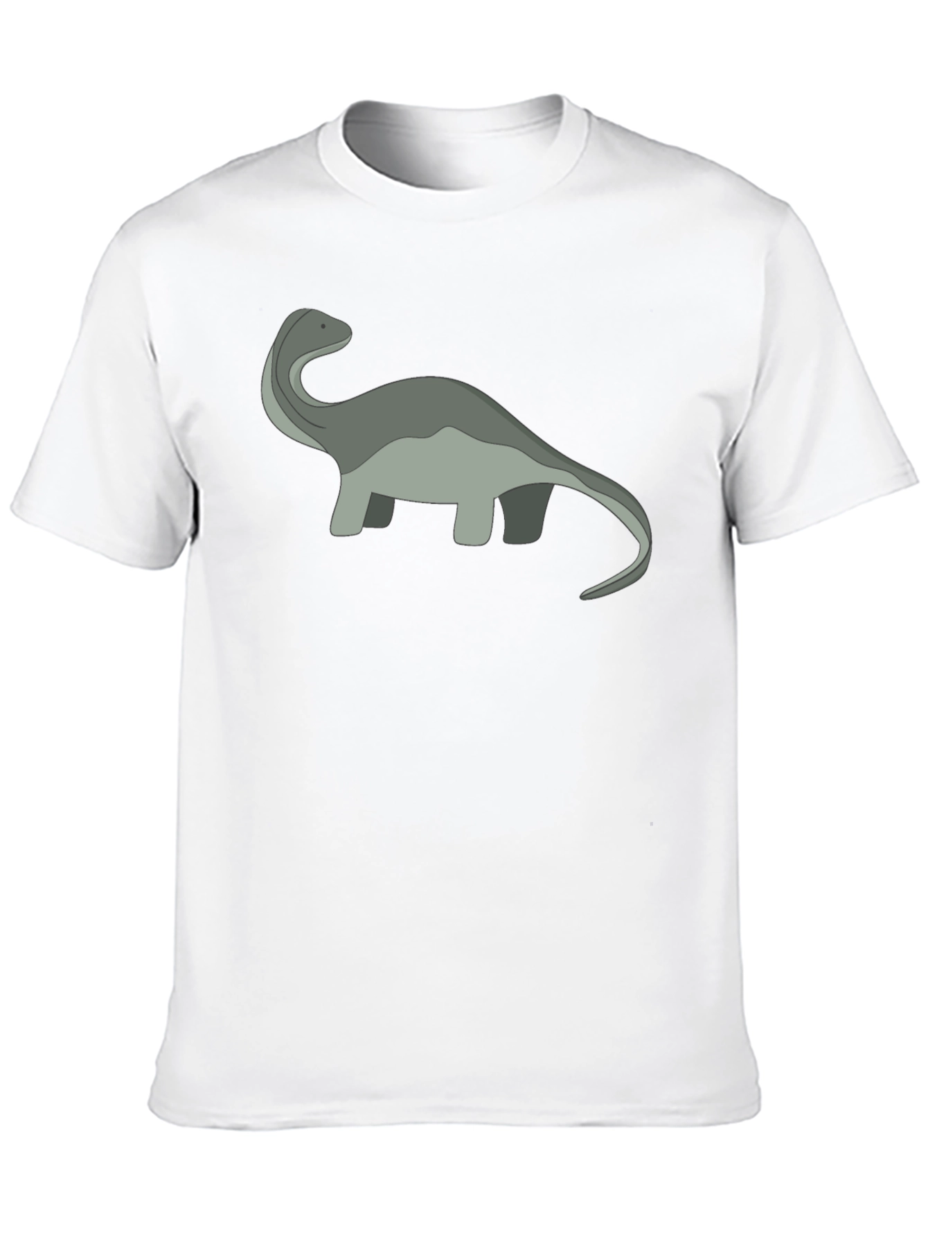 Cartoon Dinosaur Graphic Tee - Black