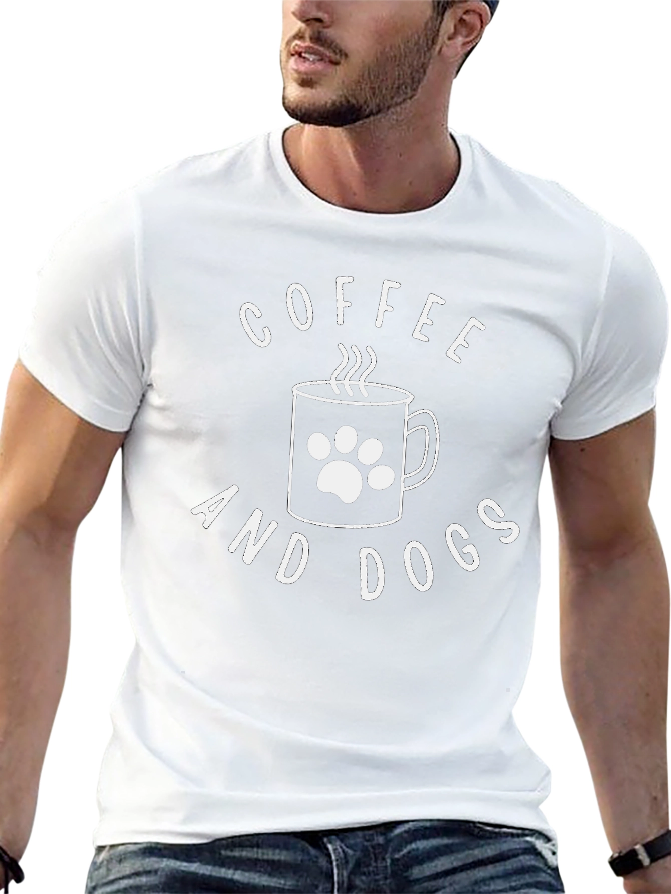 Coffee and Dogs Graphic T-Shirt